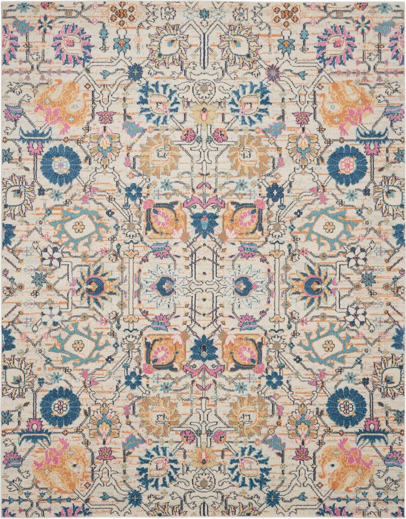 Passion 9' x 12' Indoor Rug In Ivory and Multi