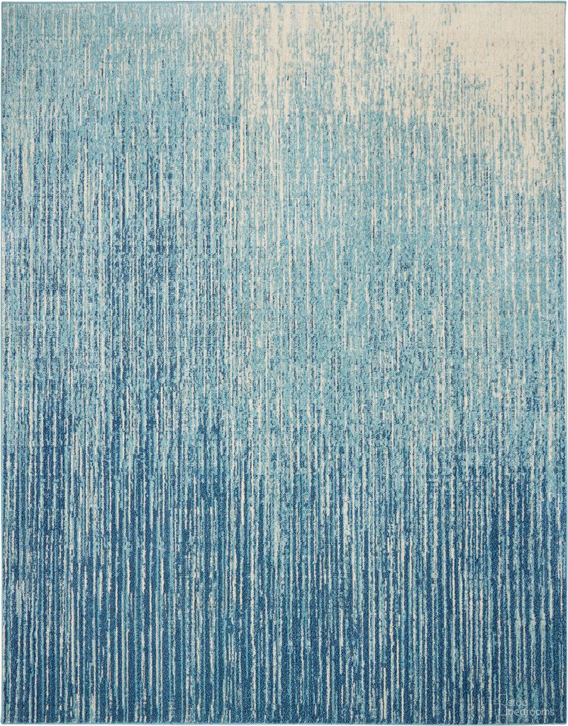 The appearance of Passion 9' x 12' Indoor Rug In Navy and Light Blue designed by Nourison in the modern / contemporary interior design. This navy and light blue piece of furniture was selected by 1StopBedrooms from Passion Collection to add a touch of cosiness and style into your home. Sku: 99446854773. Material: Polypropylene.