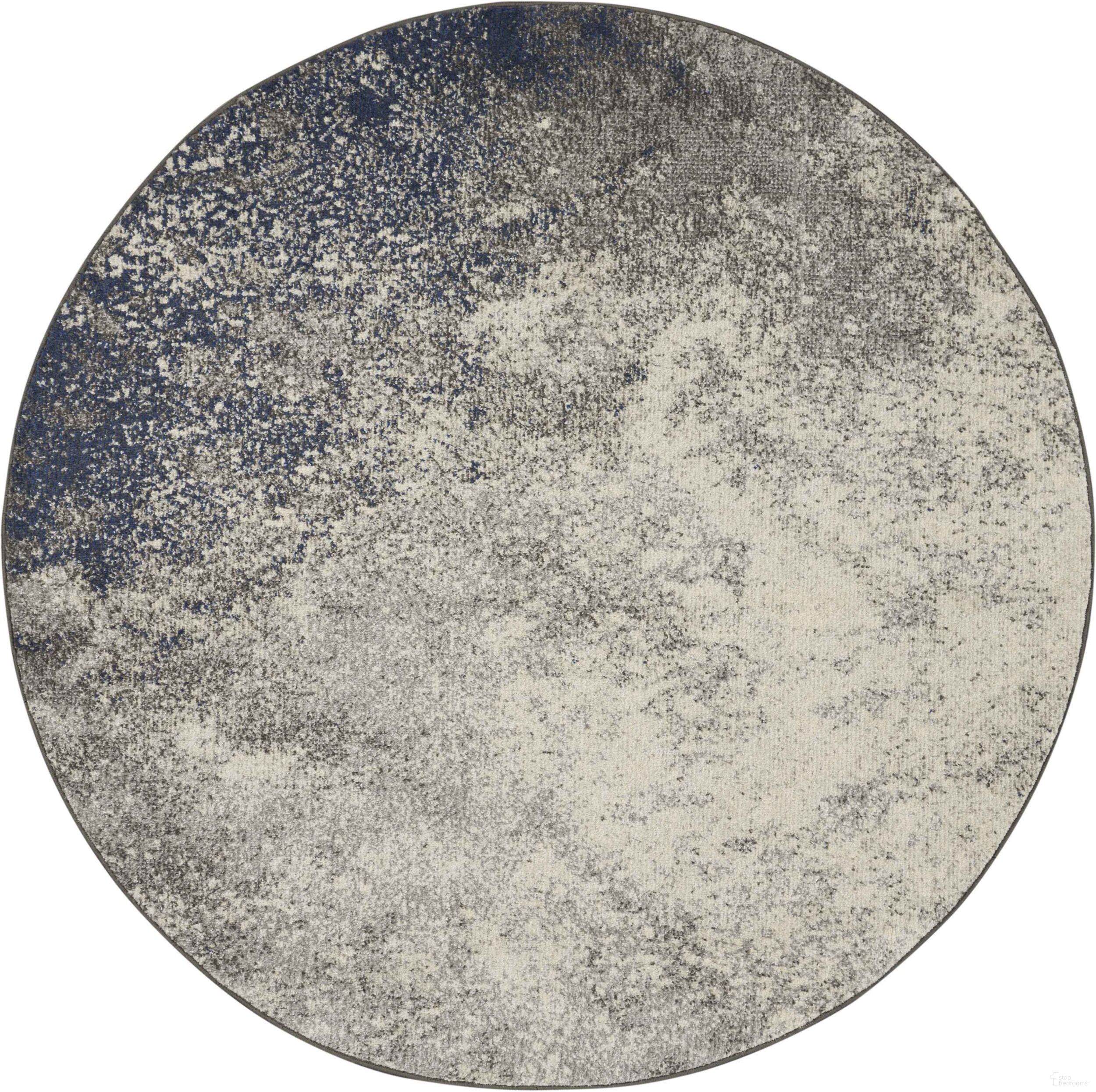 Passion Charcoal and Ivory 4' x 4' Round Area Rug