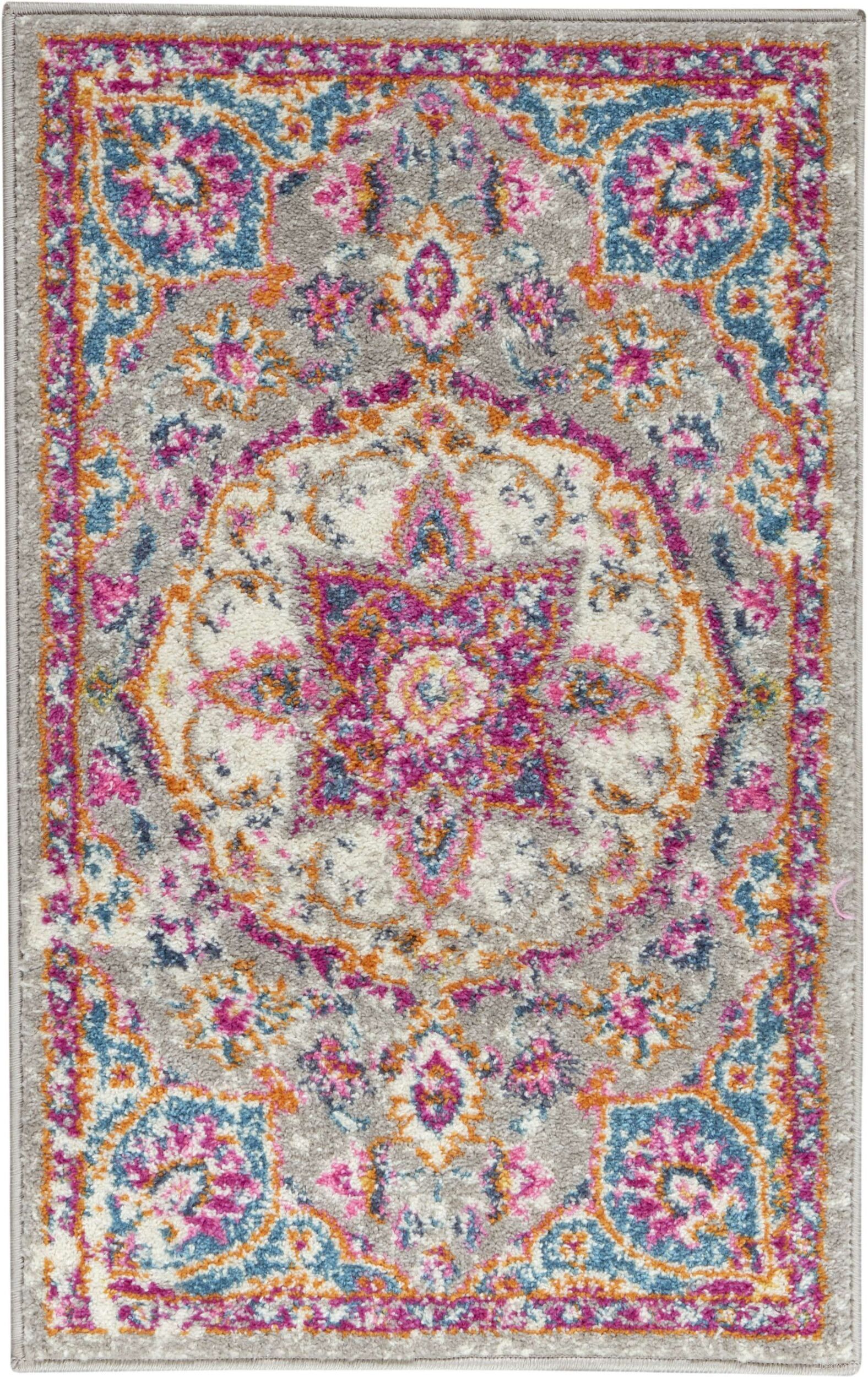 The appearance of Passion Grey and Multi 1'10" x 2'10" Area Rug designed by Nourison in the traditional interior design. This grey and multicolor piece of furniture was selected by 1StopBedrooms from Passion Collection to add a touch of cosiness and style into your home. Sku: 99446717498. Material: Polypropylene.