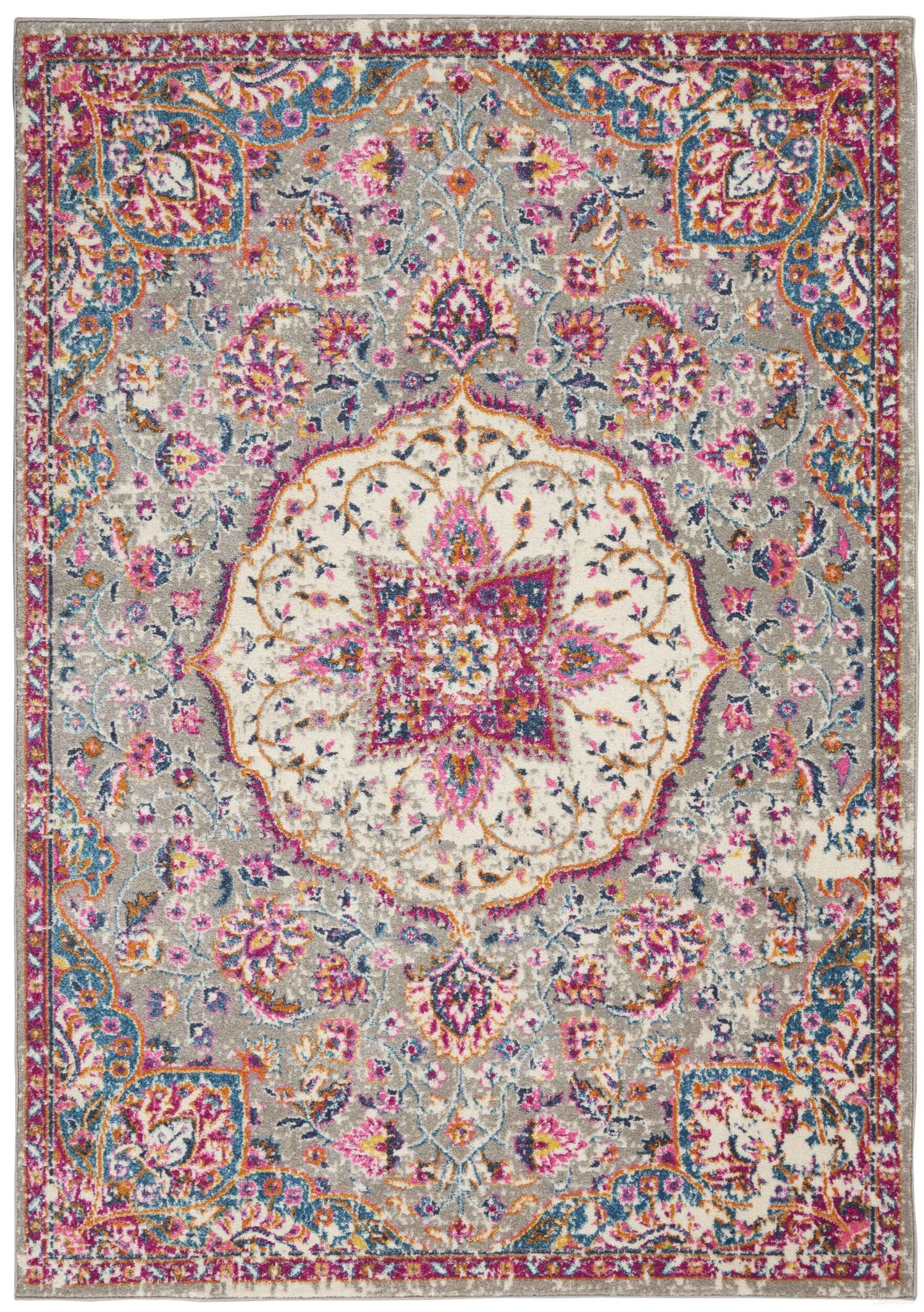 Passion Grey and Multi 3'9" x 5'9" Area Rug
