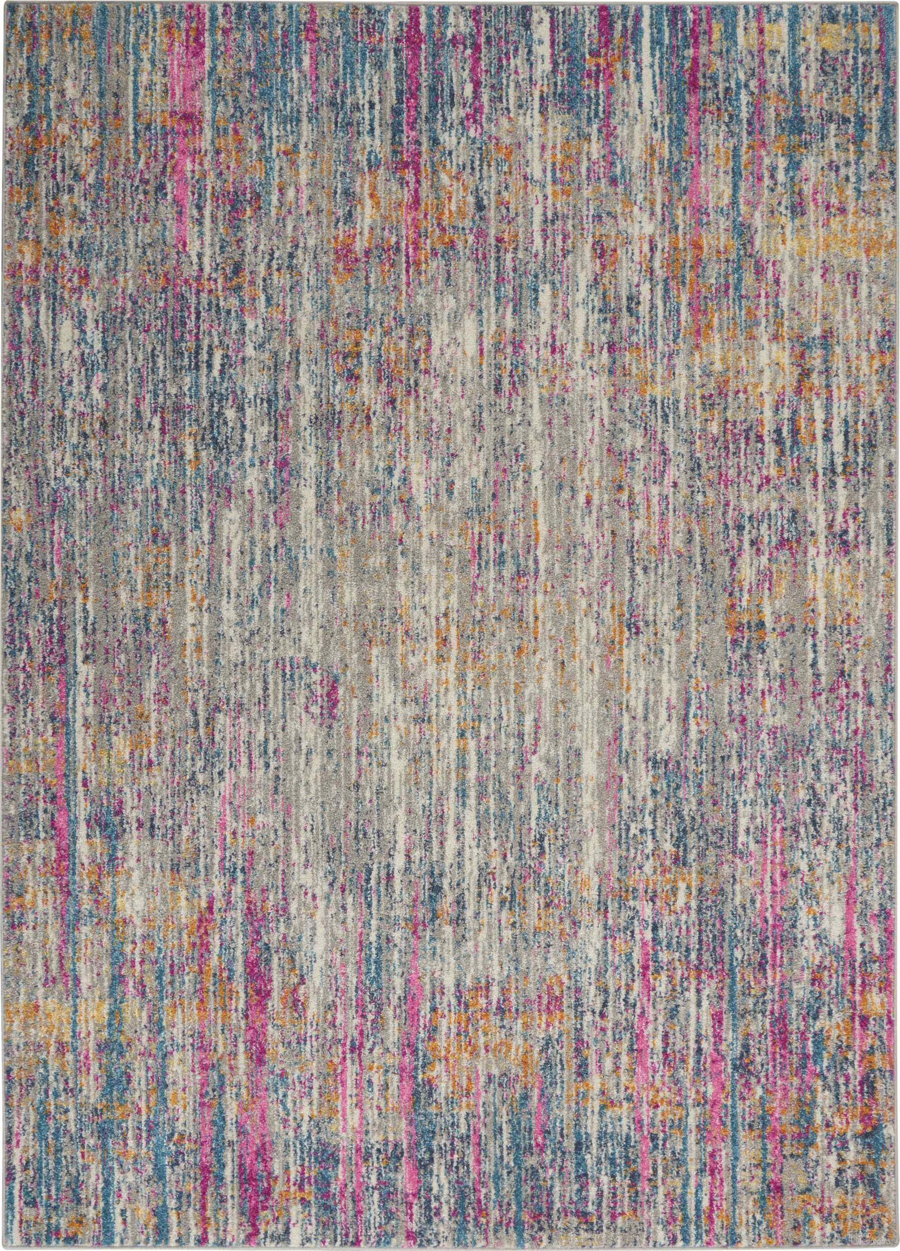 The appearance of Passion Ivory and Multi 3'9" x 5'9" Modern Area Rug designed by Nourison in the modern / contemporary interior design. This ivory and multicolor piece of furniture  was selected by 1StopBedrooms from Passion Collection to add a touch of cosiness and style into your home. Sku: 99446779694. Material: Polypropylene.