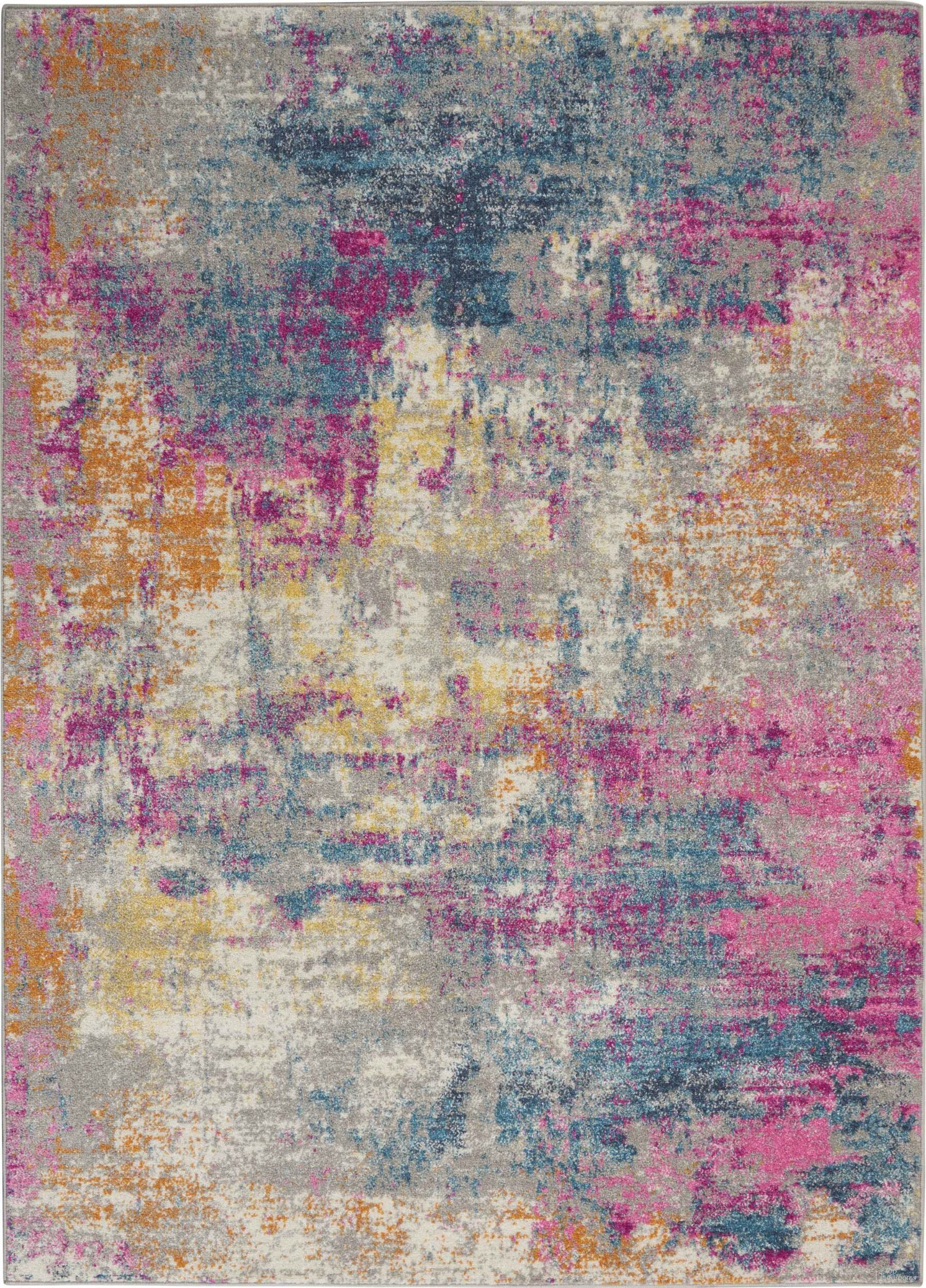 The appearance of Passion Ivory and Multi 3'9" x 5'9" Modern Area Rug designed by Nourison in the modern / contemporary interior design. This ivory and multicolor piece of furniture  was selected by 1StopBedrooms from Passion Collection to add a touch of cosiness and style into your home. Sku: 99446780416. Material: Polypropylene.