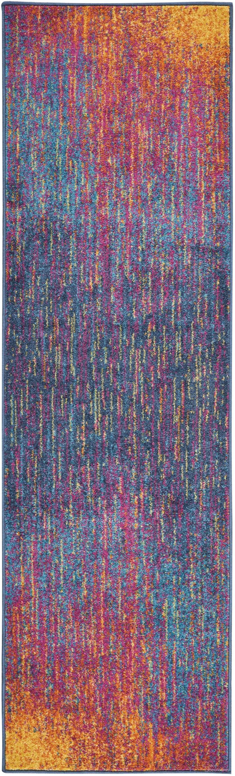 The appearance of Passion Multicolor 2'2" x 10' Runner Area Rug designed by Nourison in the modern / contemporary interior design. This multicolor piece of furniture  was selected by 1StopBedrooms from Passion Collection to add a touch of cosiness and style into your home. Sku: 99446002976. Material: Polypropylene.