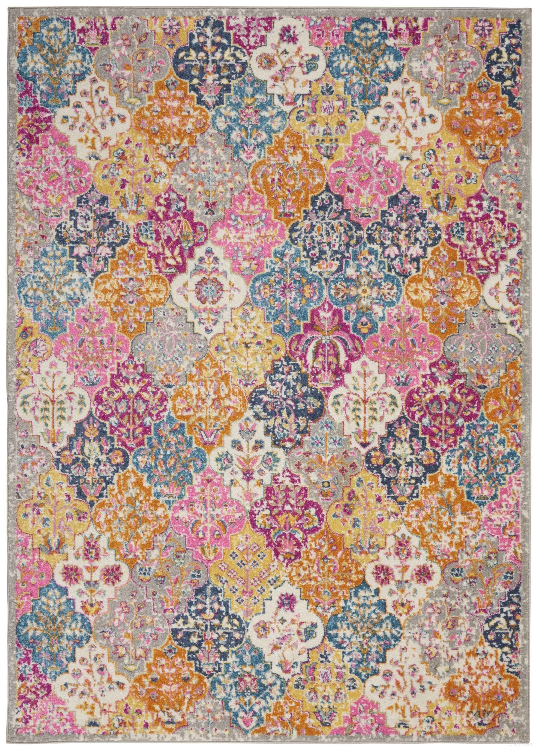 The appearance of Passion Multicolor 8' x 10' Bohemian Area Rug designed by Nourison in the bohemian interior design. This multicolor piece of furniture was selected by 1StopBedrooms from Passion Collection to add a touch of cosiness and style into your home. Sku: 99446717412. Material: Polypropylene.