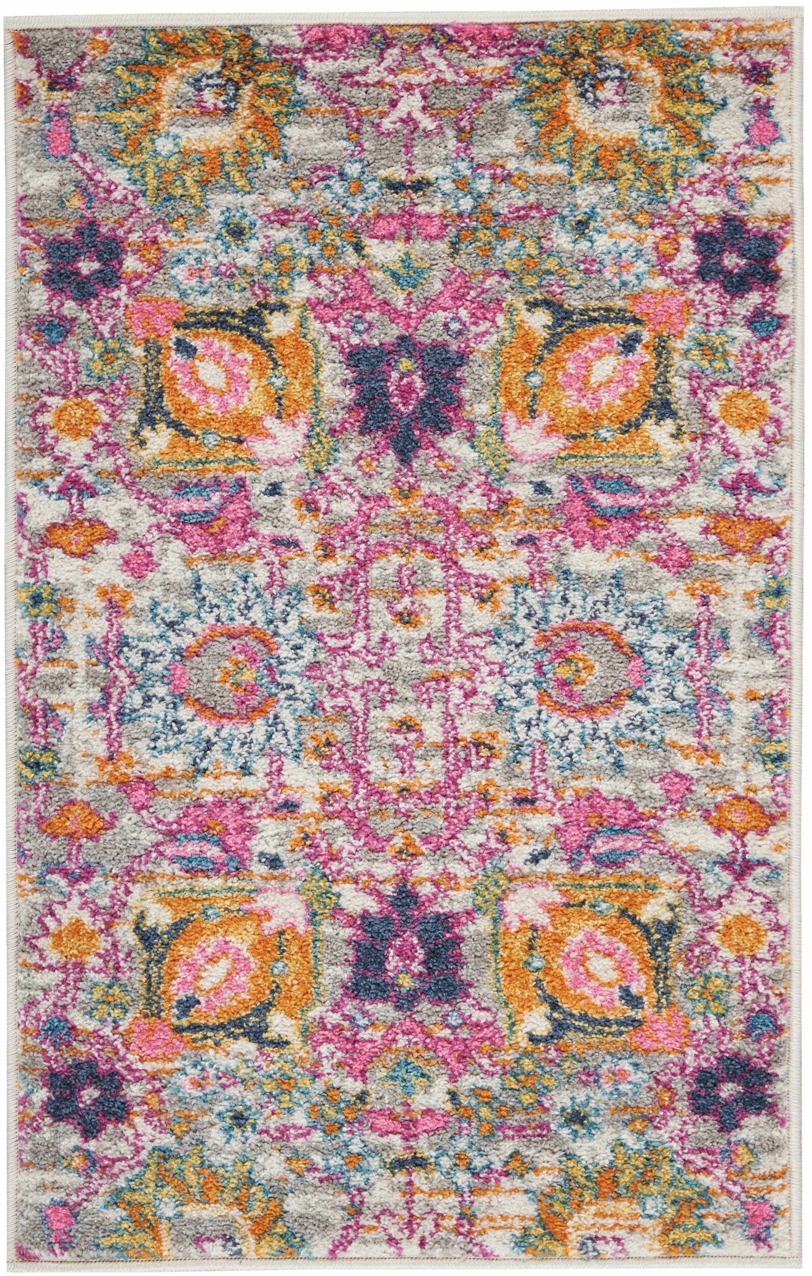 Passion Silver 1'10" x 2'10" Area Rug