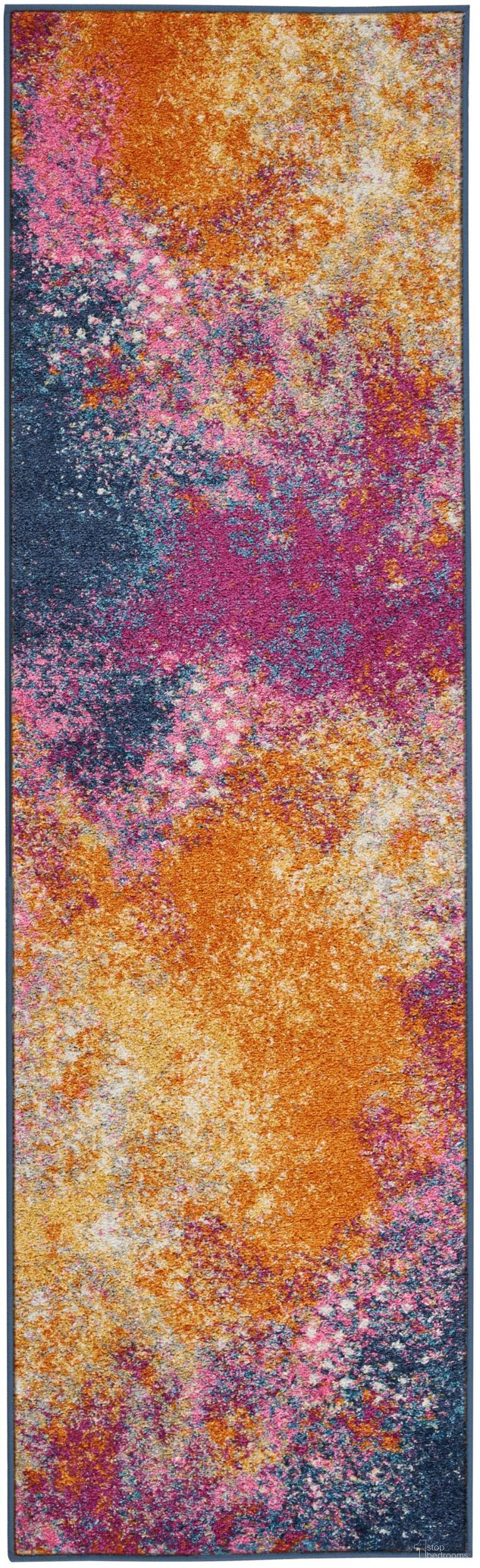 Passion Sunburst 2'2" x 7'6" Runner Area Rug