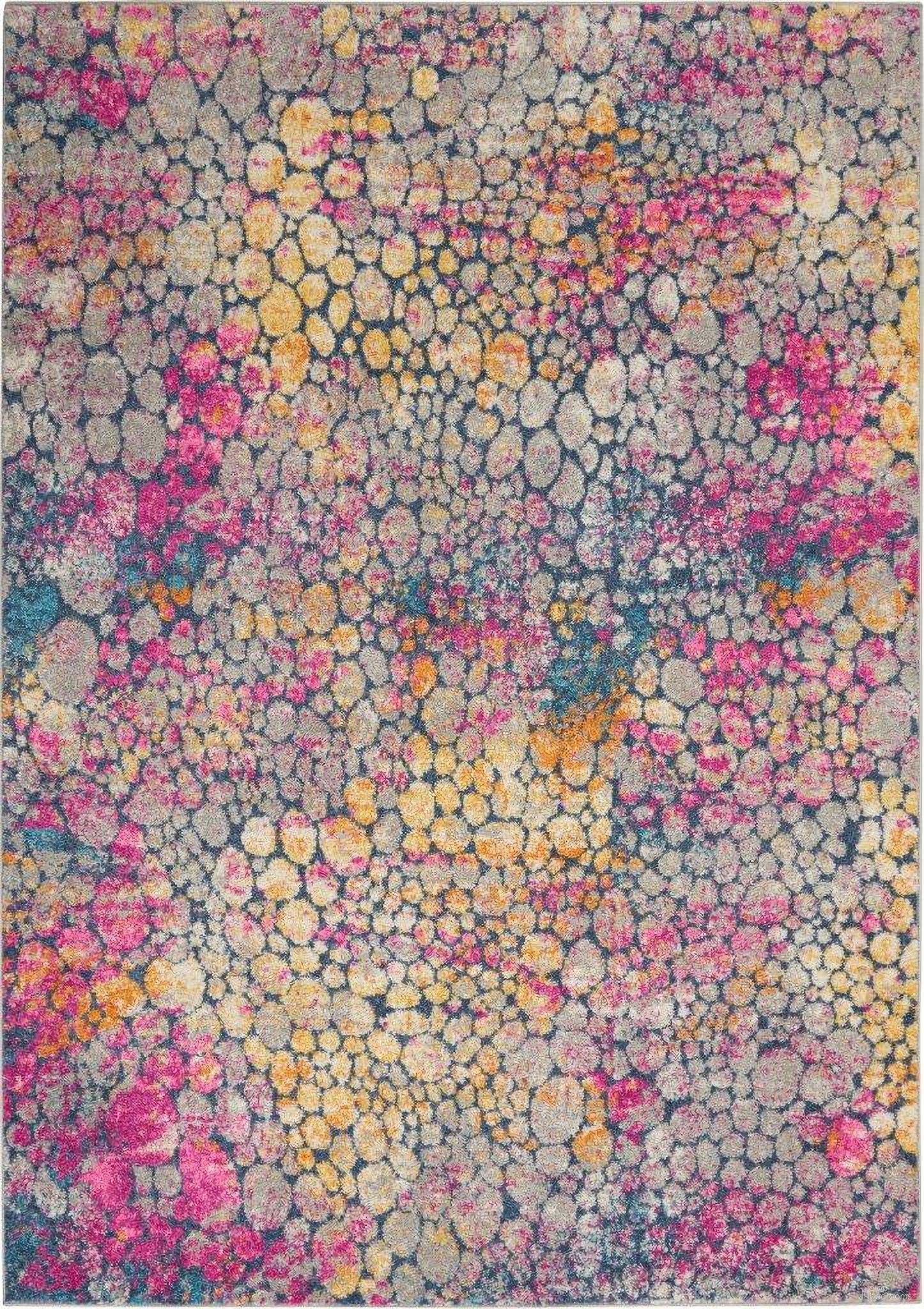 The appearance of Passion Yellow Multi 5'3" x 7'3" Area Rug designed by Nourison in the modern / contemporary interior design. This yellow and multicolor piece of furniture was selected by 1StopBedrooms from Passion Collection to add a touch of cosiness and style into your home. Sku: 99446779946. Material: Polypropylene.