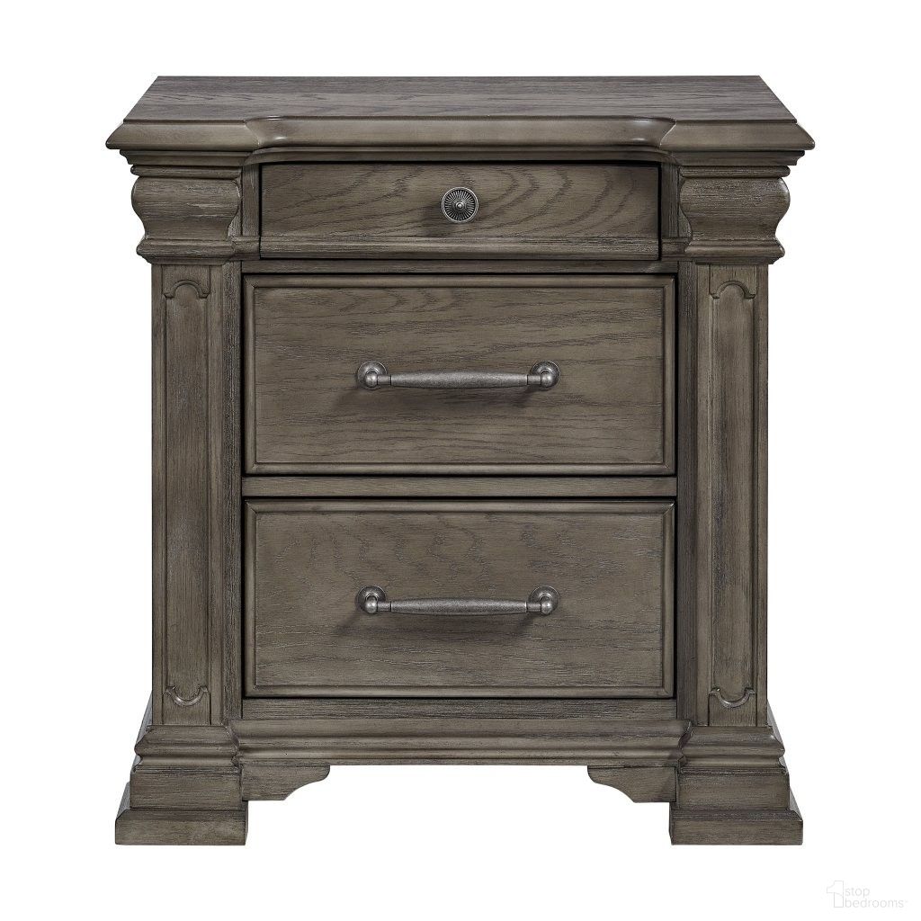 The appearance of Paterson 3-Drawer Nightstand In Grey designed by Picket House in the transitional interior design. This grey piece of furniture  was selected by 1StopBedrooms from Paterson Collection to add a touch of cosiness and style into your home. Sku: B.10315.NS. Material: Oak.
