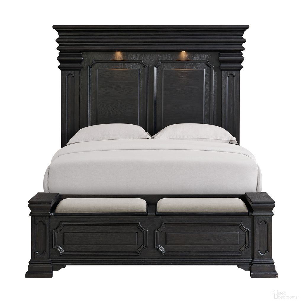 The appearance of Paterson Queen Storage Bed In Black designed by Picket House in the traditional interior design. This black piece of furniture was selected by 1StopBedrooms from Paterson Collection to add a touch of cosiness and style into your home. Sku: B.10318.QH;B.10318.QKR;B.10318.QSF. Bed Type: Storage Bed. Bed Size: Queen. Material: Oak.