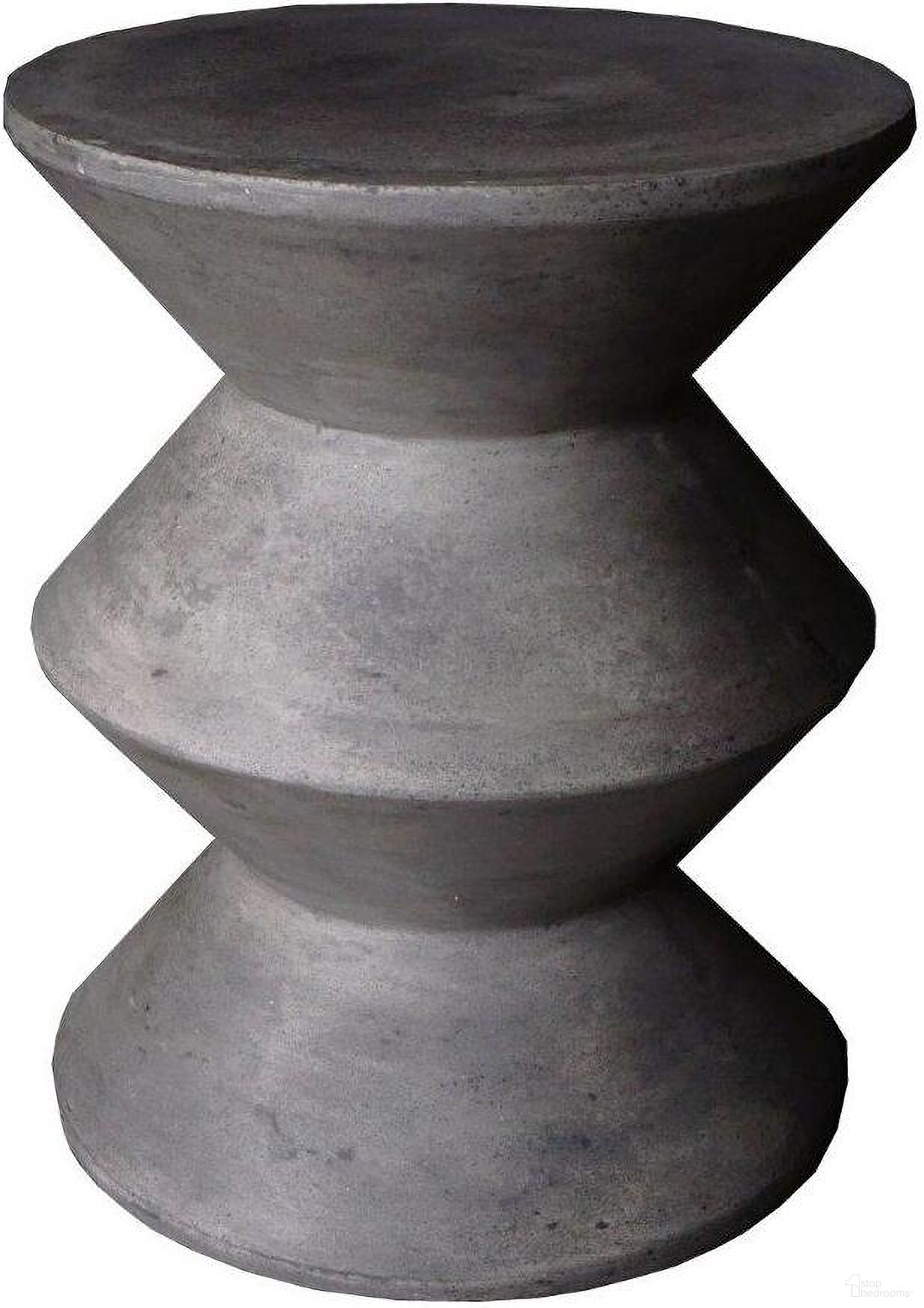 The appearance of Patio Concrete Inverted Side Table In Dark Grey designed by LH Imports in the modern / contemporary interior design. This grey piece of furniture  was selected by 1StopBedrooms from Patio Collection to add a touch of cosiness and style into your home. Sku: VT069. Material: Concrete.