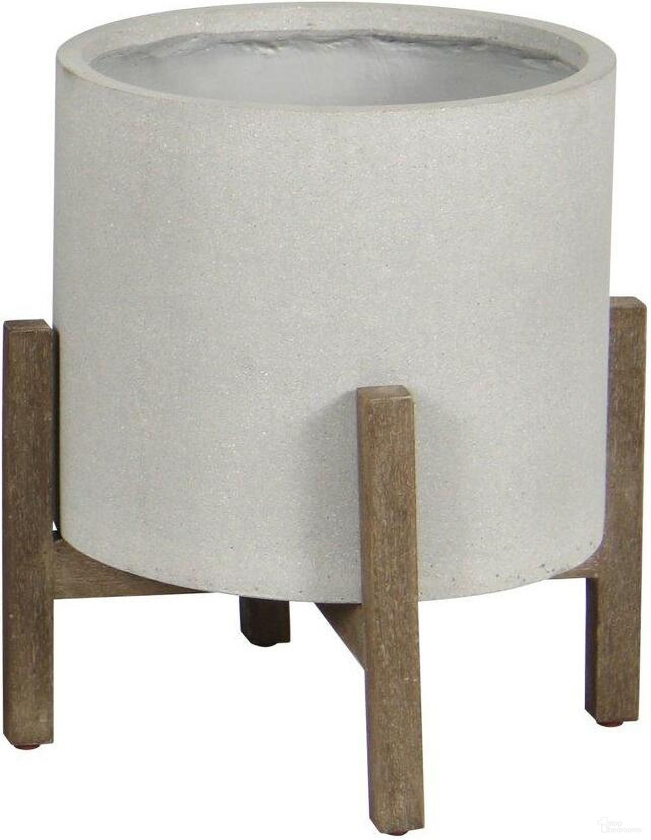 The appearance of Patio Round Standing Pot In Natural designed by LH Imports in the modern / contemporary interior design. This brown and grey piece of furniture  was selected by 1StopBedrooms from Patio Collection to add a touch of cosiness and style into your home. Sku: PAT002-N. Material: Wood.