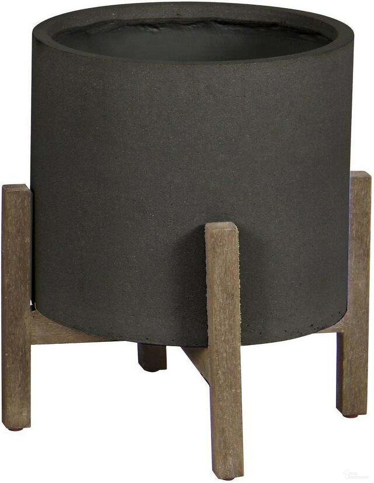The appearance of Patio Round Standing Pot Small In Black Stone designed by LH Imports in the modern / contemporary interior design. This black piece of furniture was selected by 1StopBedrooms from Patio Collection to add a touch of cosiness and style into your home. Sku: PAT015-BL. Material: Stone.