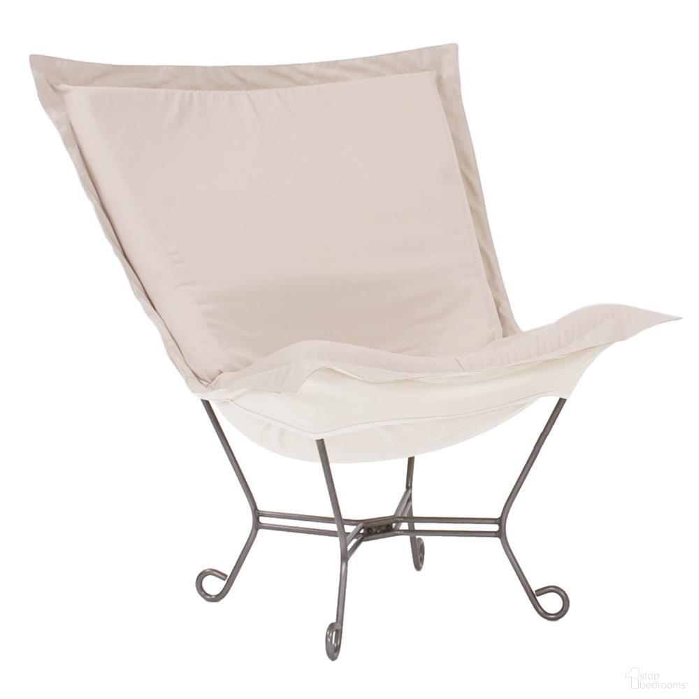 The appearance of Patio Scroll Puff Chair Seascape Titanium Frame In Sand designed by Howard Elliott in the indoor/outdoor interior design. This sand piece of furniture was selected by 1StopBedrooms from Seascape Collection to add a touch of cosiness and style into your home. Sku: Q500-463. Material: Acrylic.