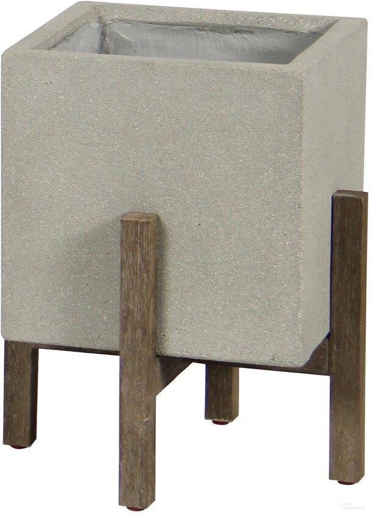 The appearance of Patio Square Standing Pot In Natural designed by LH Imports in the modern / contemporary interior design. This natural piece of furniture  was selected by 1StopBedrooms from Patio Collection to add a touch of cosiness and style into your home. Sku: PAT001. Material: Stone.