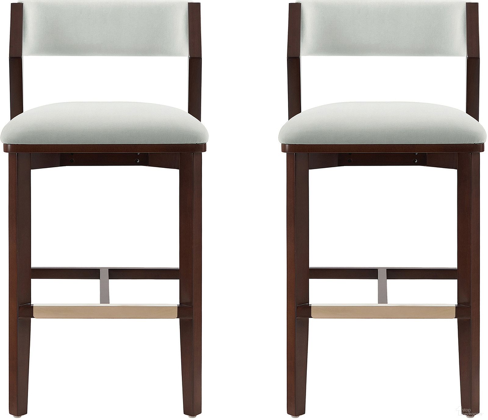 The appearance of Patricia Barstool Set of 2 In White Glacier designed by Manhattan Comfort in the modern / contemporary interior design. This white glacier piece of furniture was selected by 1StopBedrooms from Patricia Collection to add a touch of cosiness and style into your home. Sku: BS026-WH;BS026-WH. Material: Beech.