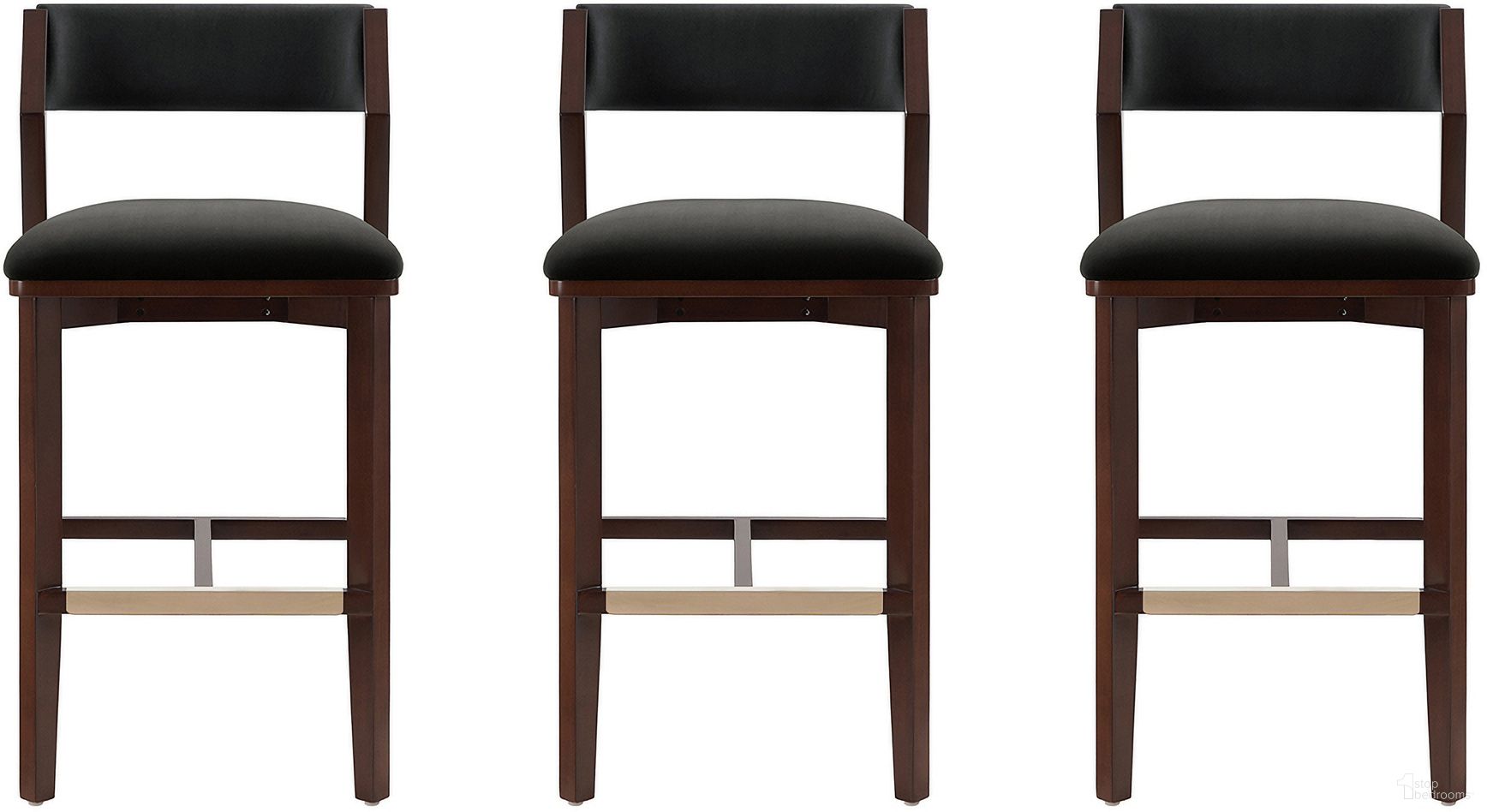 The appearance of Patricia Barstool Set of 3 In Black designed by Manhattan Comfort in the modern / contemporary interior design. This black piece of furniture  was selected by 1StopBedrooms from Patricia Collection to add a touch of cosiness and style into your home. Sku: BS026-BK;BS026-BK;BS026-BK. Material: Beech.