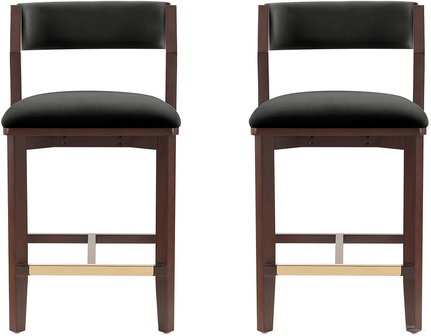 The appearance of Patricia Counter Stool Set of 2 In Black designed by Manhattan Comfort in the modern / contemporary interior design. This black piece of furniture was selected by 1StopBedrooms from Patricia Collection to add a touch of cosiness and style into your home. Sku: CS023-BK;CS023-BK. Material: Beech.