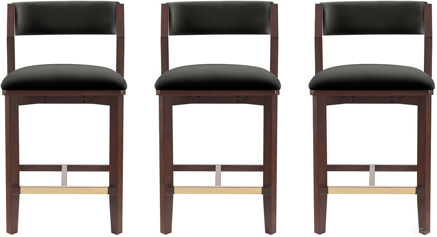 The appearance of Patricia Counter Stool Set of 3 In Black designed by Manhattan Comfort in the modern / contemporary interior design. This black piece of furniture  was selected by 1StopBedrooms from Patricia Collection to add a touch of cosiness and style into your home. Sku: CS023-BK;CS023-BK;CS023-BK. Material: Beech.