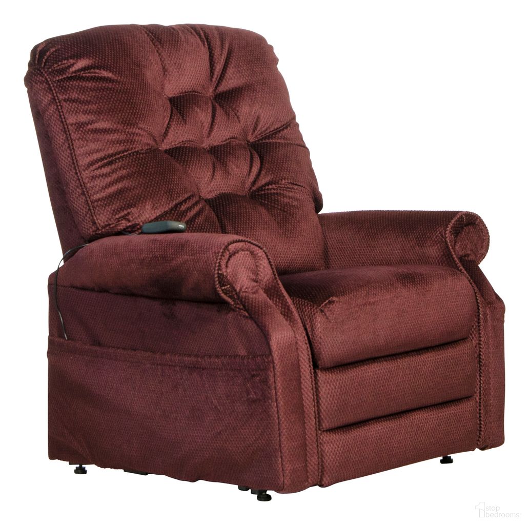 The appearance of Patriot Power Lift Recliner In Vino designed by Catnapper in the traditional interior design. This vino piece of furniture was selected by 1StopBedrooms from Patriot Collection to add a touch of cosiness and style into your home. Sku: 4824201634. Material: Fabric.