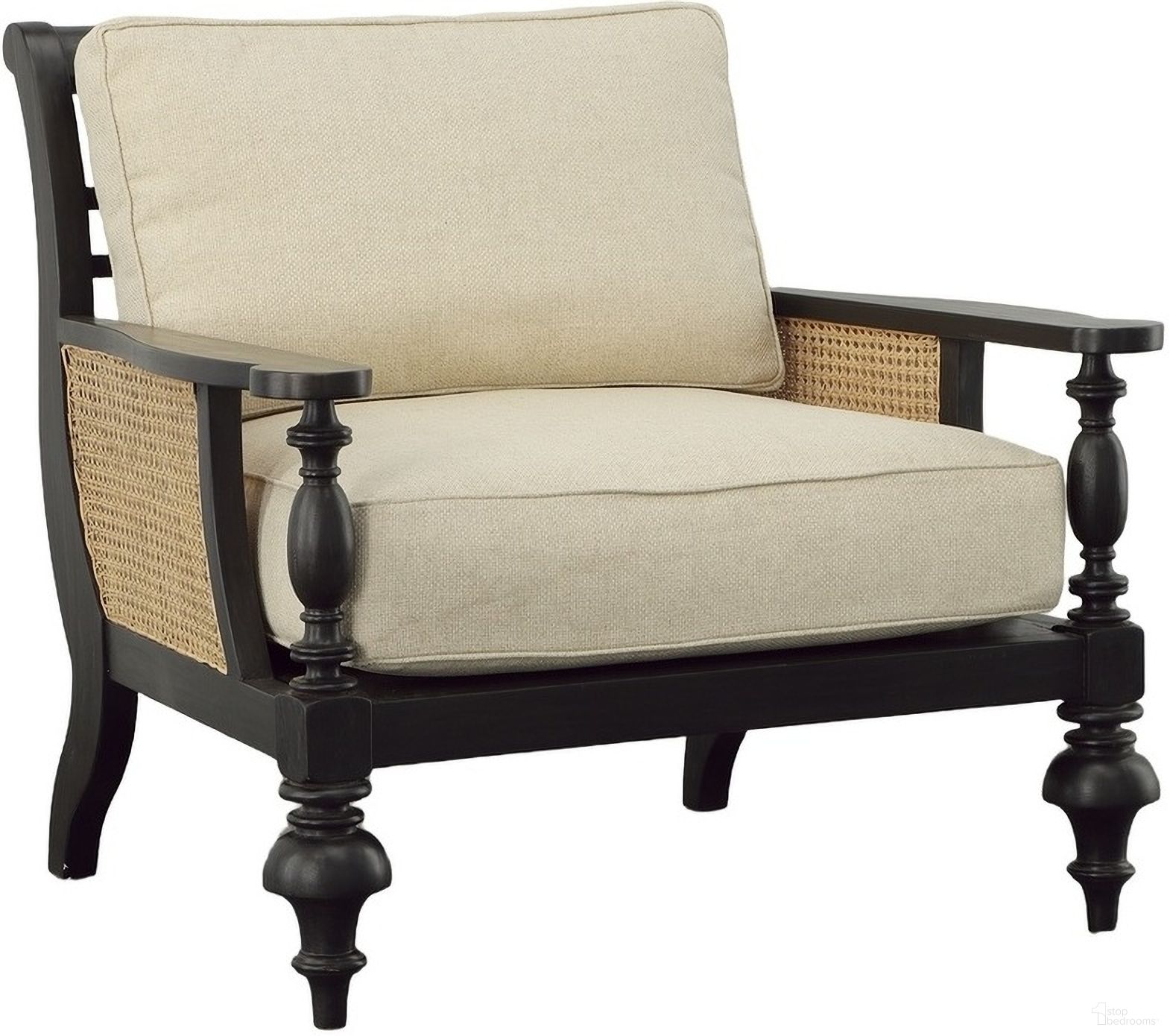 The appearance of Patterson Occasional Chair designed by Furniture Classics in the coastal interior design. This piece of furniture was selected by 1StopBedrooms from Patterson Collection to add a touch of cosiness and style into your home. Sku: 51872AB77. Material: Cane.
