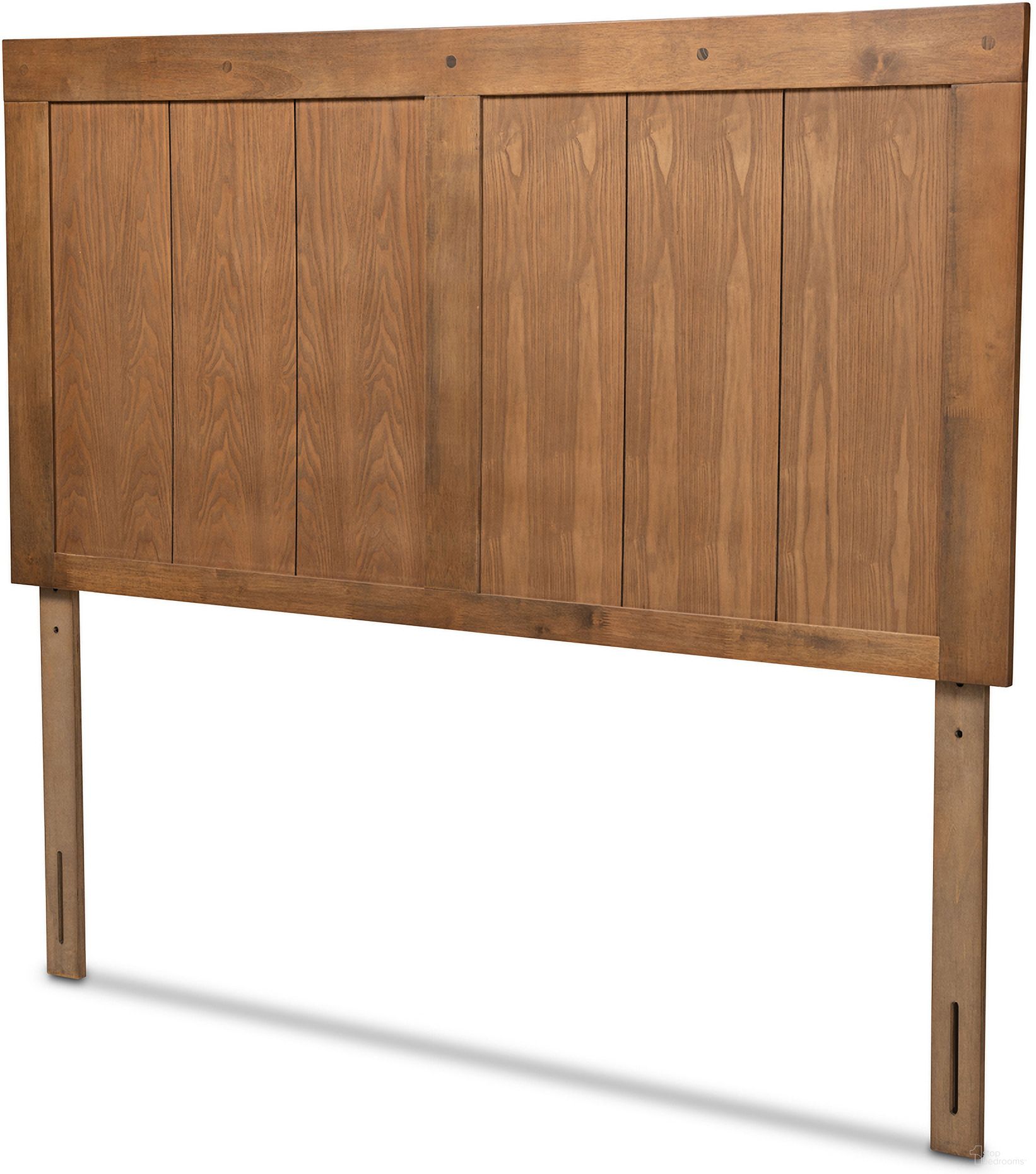 The appearance of Patwin Wood King Headboard In Ash Walnut designed by Baxton Studio in the modern / contemporary interior design. This ash walnut piece of furniture  was selected by 1StopBedrooms from Patwin Collection to add a touch of cosiness and style into your home. Sku: MG9752-Ash Walnut-HB-King. Bed Size: King. Material: Rubberwood.