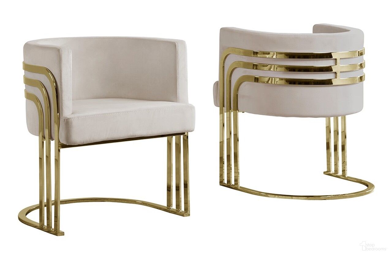 The appearance of Paty Accent Barrel Leisure Chair In Cream Velvet and Gold Chrome Legs designed by Best Quality Furniture in the modern / contemporary interior design. This cream/gold piece of furniture was selected by 1StopBedrooms from Paty Collection to add a touch of cosiness and style into your home. Sku: AC223. Material: Velvet.