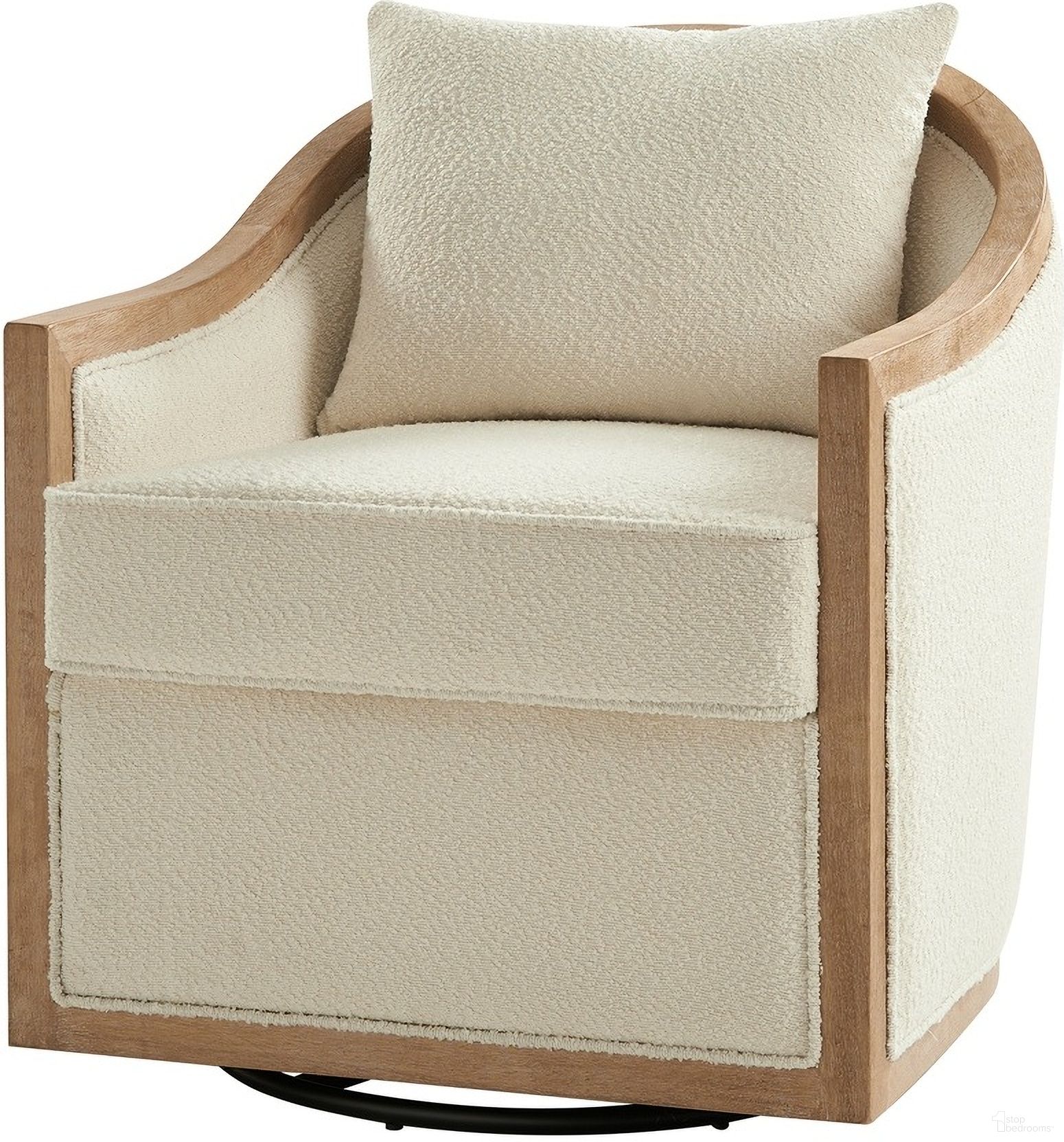 The appearance of Paul Jess Farmhouse Swivel Chair In Ivory designed by Karat Home in the country / farmhouse interior design. This ivory piece of furniture was selected by 1StopBedrooms from Paul Collection to add a touch of cosiness and style into your home. Sku: CHS1043-IVY. Material: Linen Look Fabric.