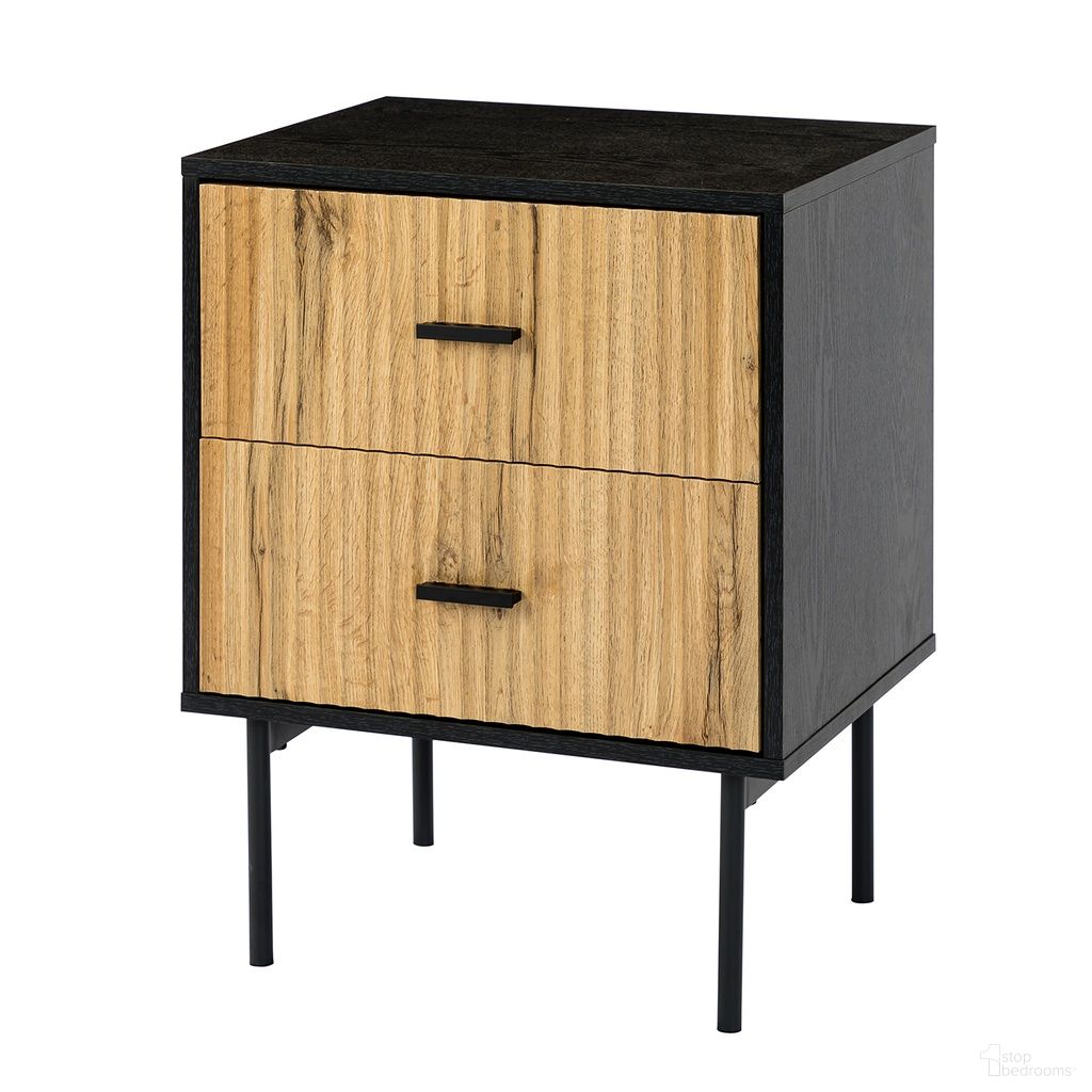 The appearance of Paul Nightstand In Black designed by Karat Home in the transitional interior design. This black piece of furniture was selected by 1StopBedrooms from Paul Collection to add a touch of cosiness and style into your home. Sku: NSBSD0390-BLACK. Material: Engineered Wood.
