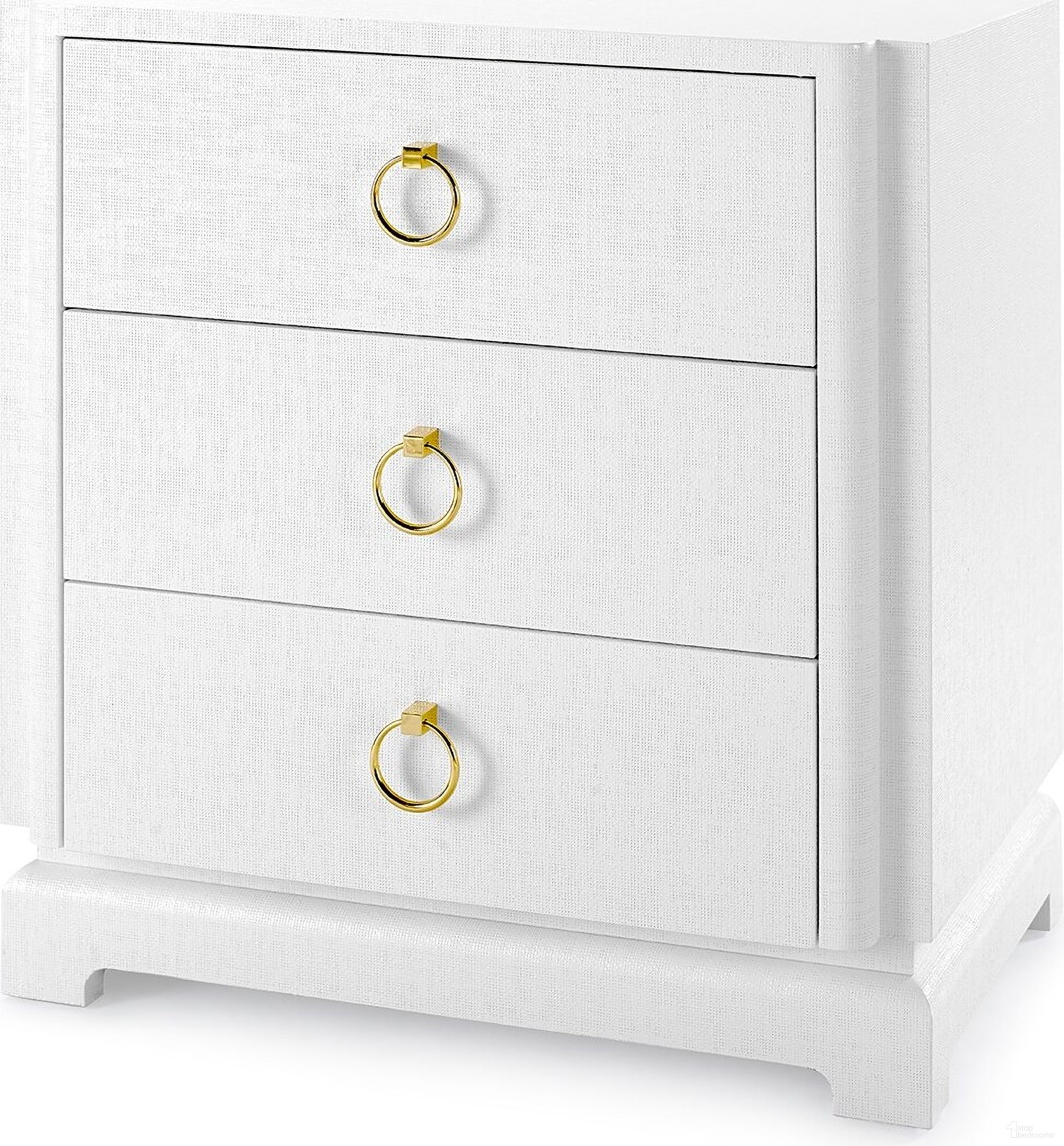 The appearance of Pavel 3-Drawer Side Table In Chiffon White designed by Villa & House in the transitional interior design. This white piece of furniture  was selected by 1StopBedrooms from  to add a touch of cosiness and style into your home. Sku: PVL-130-59.