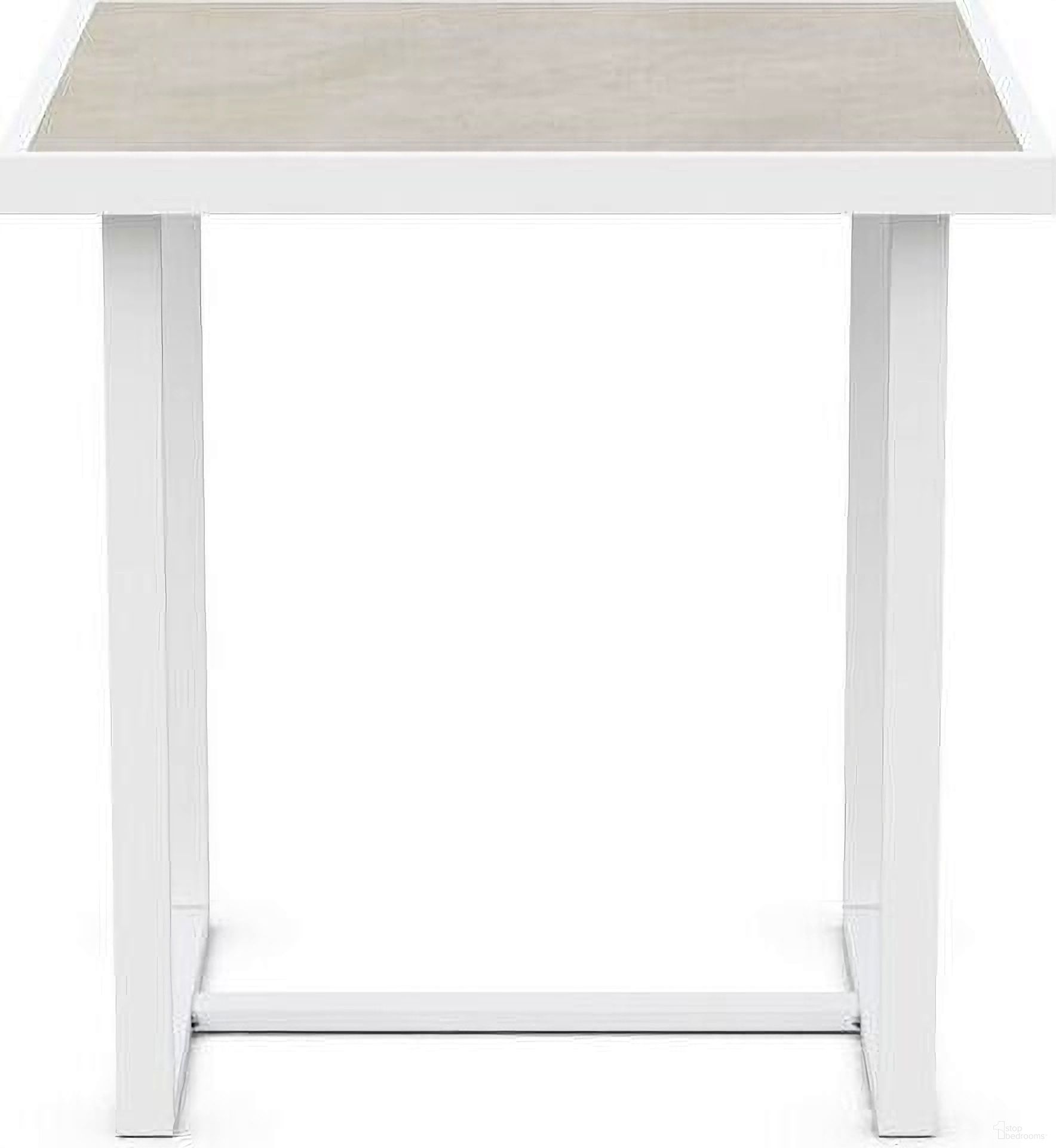 The appearance of Pavia 35 Inch Counter Table In Matte White designed by Azzurro Living in the modern / contemporary interior design. This matte white piece of furniture was selected by 1StopBedrooms from Pavia Collection to add a touch of cosiness and style into your home. Sku: PAV-A17CRT. Table Base Style: Trestle. Table Top Shape: Square. Material: Aluminum.