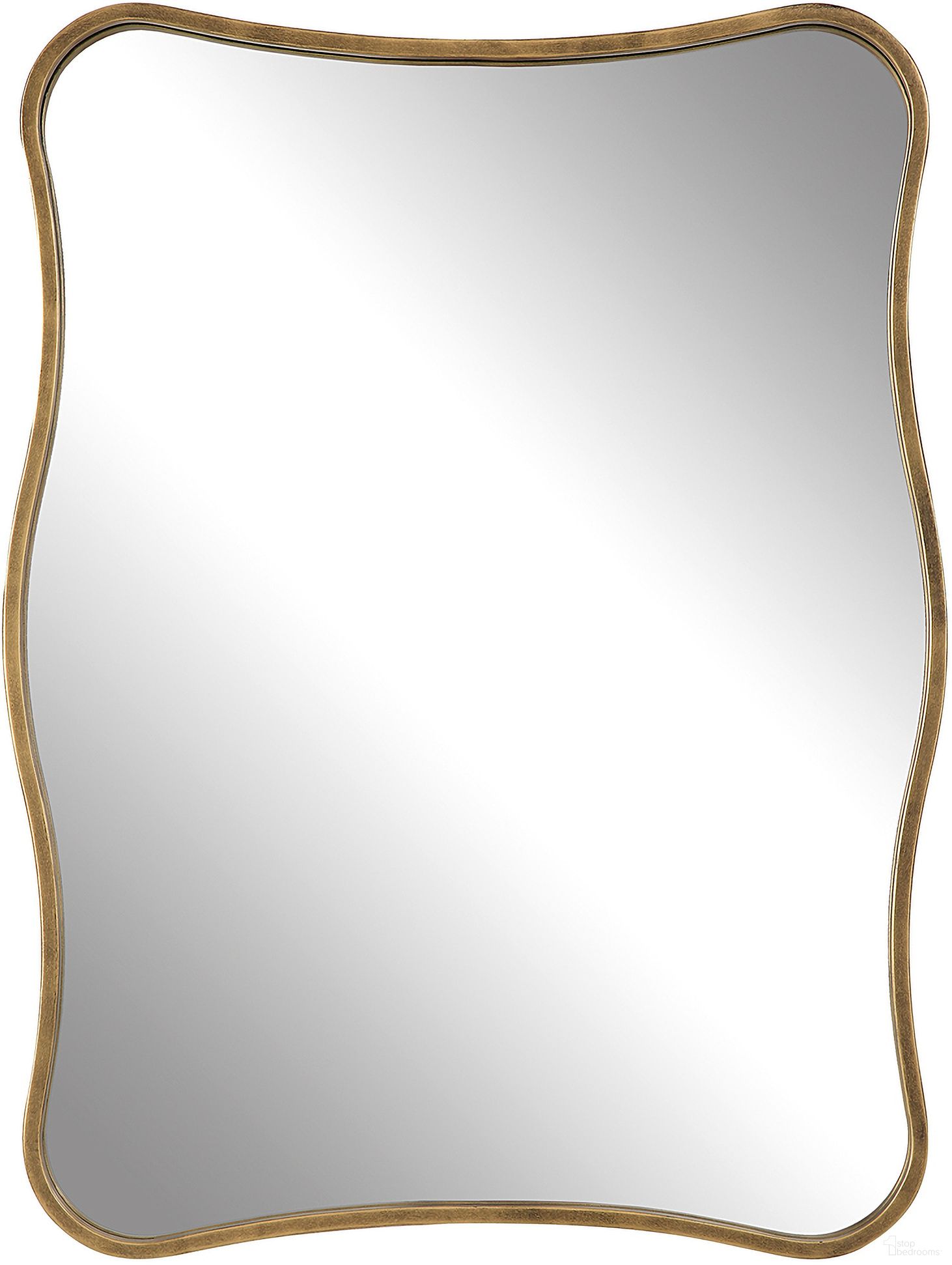 The appearance of Pavia Curvy Vanity Mirror designed by Uttermost in the rustic / southwestern interior design. This mirror piece of furniture was selected by 1StopBedrooms from Pavia Collection to add a touch of cosiness and style into your home. Sku: 09930. Material: MDF.