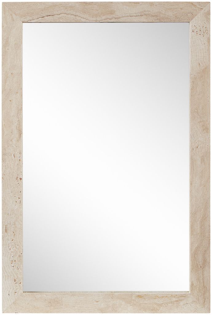 The appearance of Pavia Genuine Travertine Frame Mirror In Natural designed by Meridian in the modern / contemporary interior design. This natural piece of furniture  was selected by 1StopBedrooms from Pavia Collection to add a touch of cosiness and style into your home. Sku: 66087Travertine-M. Material: Glass.
