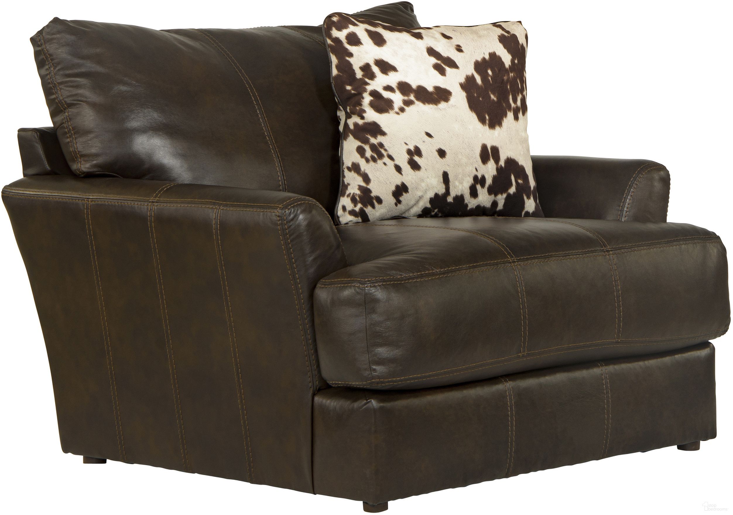 The appearance of Pavia Italian Top Grain Leather Match Chair with Cuddler Seat Cushion In Cocoa designed by Jackson in the traditional interior design. This cocoa piece of furniture was selected by 1StopBedrooms from Pavia Collection to add a touch of cosiness and style into your home. Sku: 548201126809306809. Material: Leather.