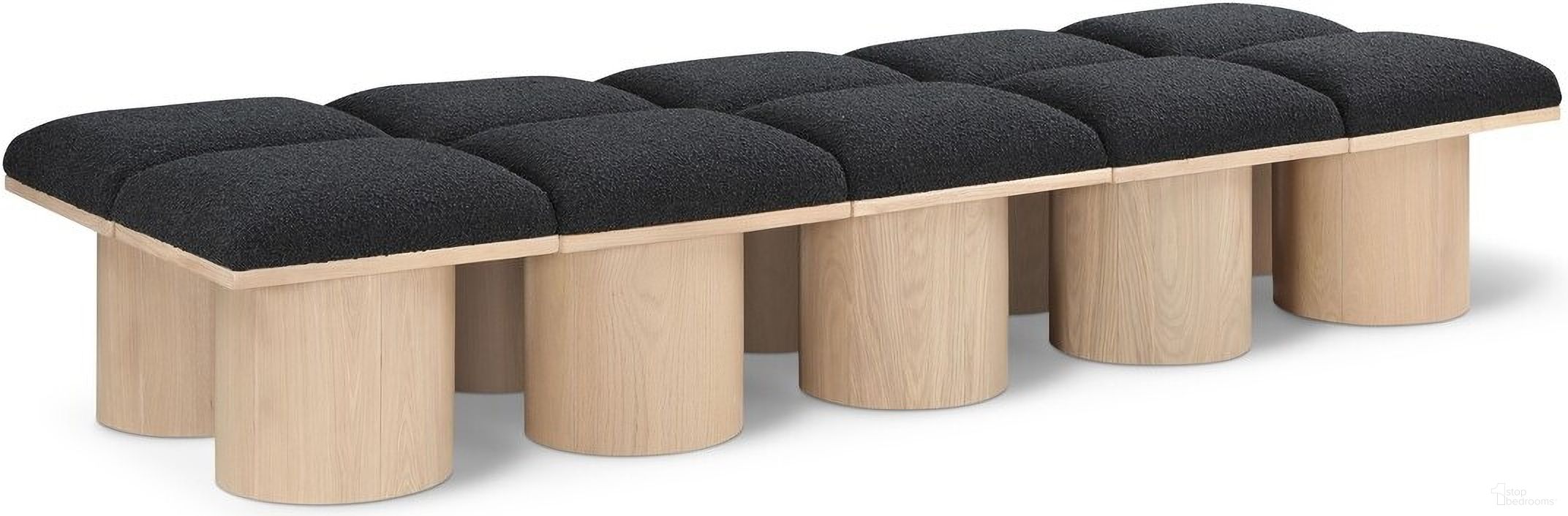 The appearance of Pavilion 90 Inch 10 Piece Boucle Fabric Bench In Black and Natural designed by Meridian in the modern / contemporary interior design. This black piece of furniture was selected by 1StopBedrooms from Pavilion Collection to add a touch of cosiness and style into your home. Sku: 465Black-C;465Black-C;465Black-C;465Black-C;465Black-C;465Black-C;465Black-C;465Black-C;465Black-C;465Black-C. Material: Plywood.