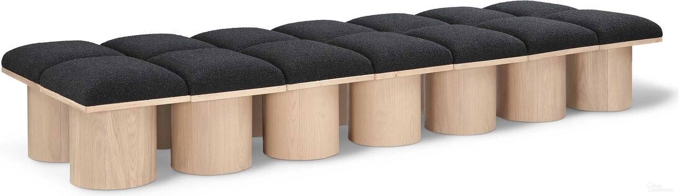 The appearance of Pavilion 108 Inch 14 Piece Boucle Fabric Bench In Black and Natural designed by Meridian in the modern / contemporary interior design. This black piece of furniture was selected by 1StopBedrooms from Pavilion Collection to add a touch of cosiness and style into your home. Sku: 465Black-C;465Black-C;465Black-C;465Black-C;465Black-C;465Black-C;465Black-C;465Black-C;465Black-C;465Black-C;465Black-C;465Black-C;465Black-C;465Black-C. Material: Plywood.