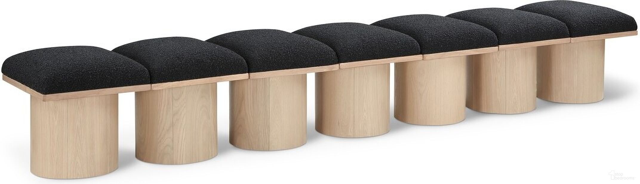 The appearance of Pavilion 108 Inch 7 Piece Boucle Fabric Bench In Black and Natural designed by Meridian in the modern / contemporary interior design. This black piece of furniture was selected by 1StopBedrooms from Pavilion Collection to add a touch of cosiness and style into your home. Sku: 465Black-C;465Black-C;465Black-C;465Black-C;465Black-C;465Black-C;465Black-C. Material: Plywood.