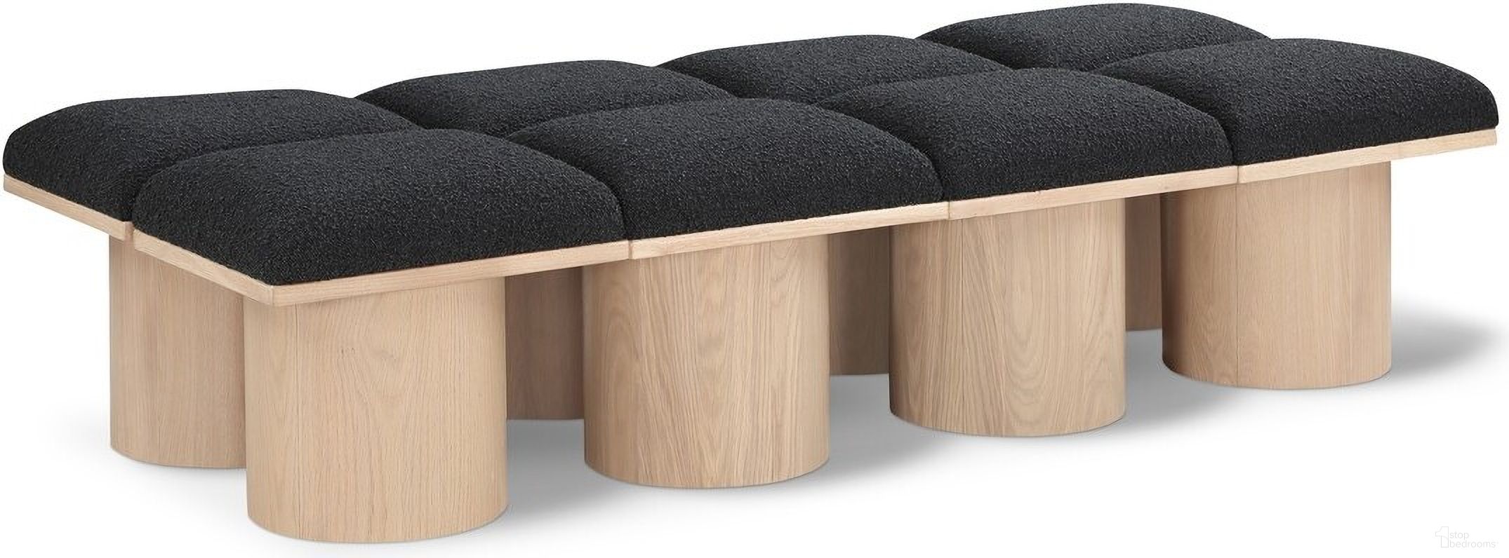 The appearance of Pavilion 72 Inch 8 Piece Boucle Fabric Bench In Black and Natural designed by Meridian in the modern / contemporary interior design. This black piece of furniture was selected by 1StopBedrooms from Pavilion Collection to add a touch of cosiness and style into your home. Sku: 465Black-C;465Black-C;465Black-C;465Black-C;465Black-C;465Black-C;465Black-C;465Black-C. Material: Plywood.