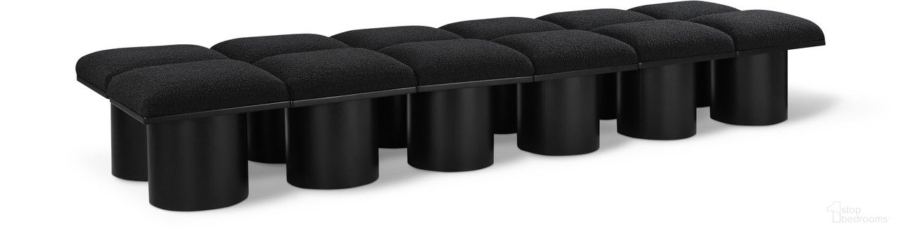 The appearance of Pavilion 108 Inch 12 Piece Boucle Fabric Bench In Black designed by Meridian in the modern / contemporary interior design. This black piece of furniture was selected by 1StopBedrooms from Pavilion Collection to add a touch of cosiness and style into your home. Sku: 466Black-C;466Black-C;466Black-C;466Black-C;466Black-C;466Black-C;466Black-C;466Black-C;466Black-C;466Black-C;466Black-C;466Black-C. Material: Plywood.