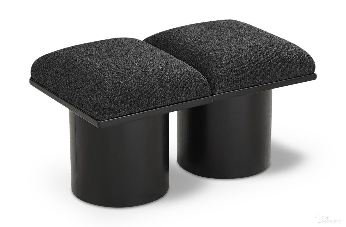 The appearance of Pavilion 36 Inch 2 Piece Boucle Fabric Bench In Black designed by Meridian in the modern / contemporary interior design. This black piece of furniture was selected by 1StopBedrooms from Pavilion Collection to add a touch of cosiness and style into your home. Sku: 466Black-C;466Black-C. Material: Plywood.
