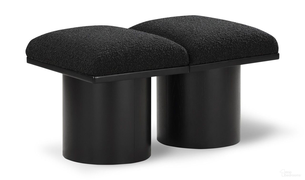 The appearance of Pavilion 31 Inch 2 Piece Boucle Fabric Bench In Black designed by Meridian in the modern / contemporary interior design. This black piece of furniture was selected by 1StopBedrooms from Pavilion Collection to add a touch of cosiness and style into your home. Sku: 466Black-C;466Black-C. Material: Plywood.