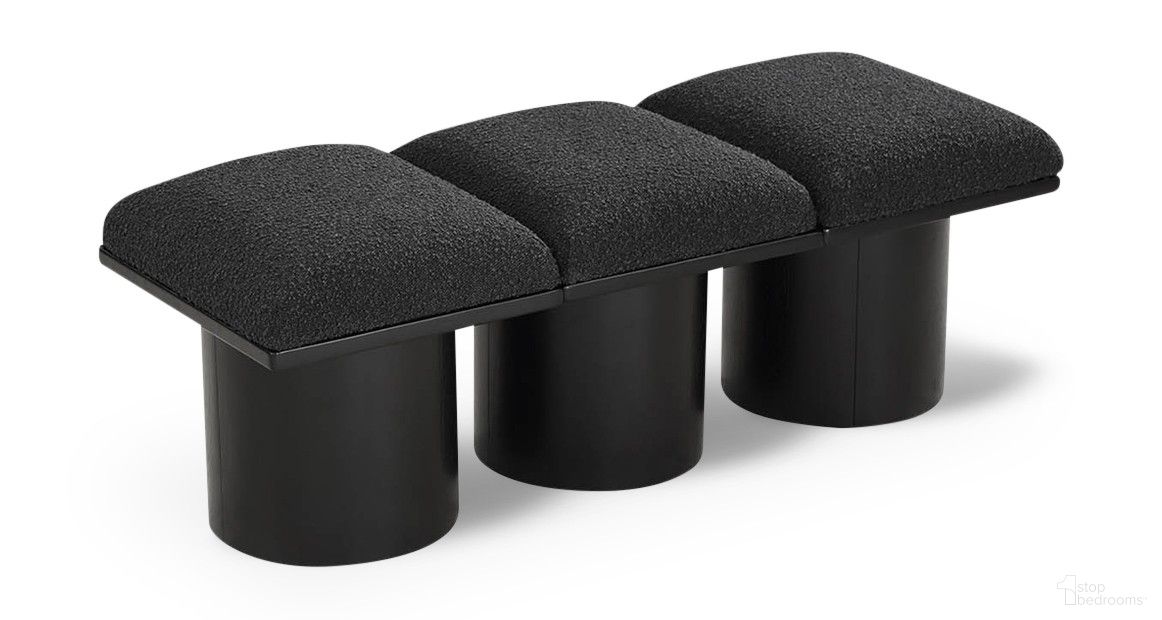 The appearance of Pavilion 54 Inch 3 Piece Boucle Fabric Bench In Black designed by Meridian in the modern / contemporary interior design. This black piece of furniture was selected by 1StopBedrooms from Pavilion Collection to add a touch of cosiness and style into your home. Sku: 466Black-C;466Black-C;466Black-C. Material: Plywood.