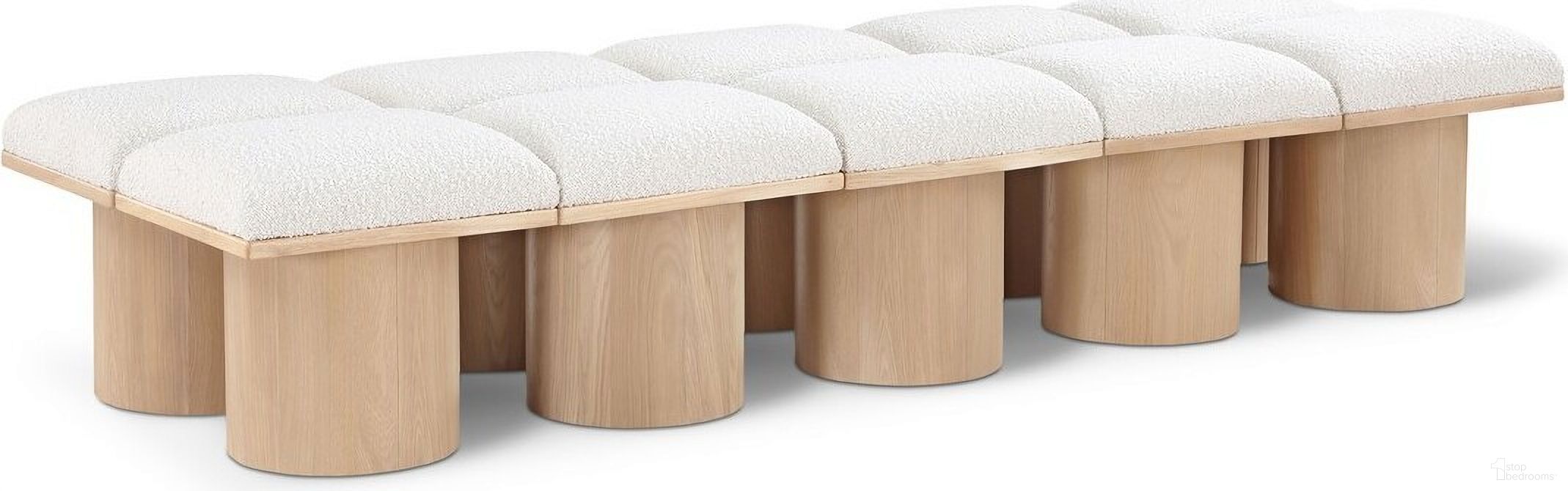The appearance of Pavilion 90 Inch 10 Piece Boucle Fabric Bench In Cream and Natural designed by Meridian in the modern / contemporary interior design. This natural/cream piece of furniture was selected by 1StopBedrooms from Pavilion Collection to add a touch of cosiness and style into your home. Sku: 465Cream-C;465Cream-C;465Cream-C;465Cream-C;465Cream-C;465Cream-C;465Cream-C;465Cream-C;465Cream-C;465Cream-C. Material: Plywood.
