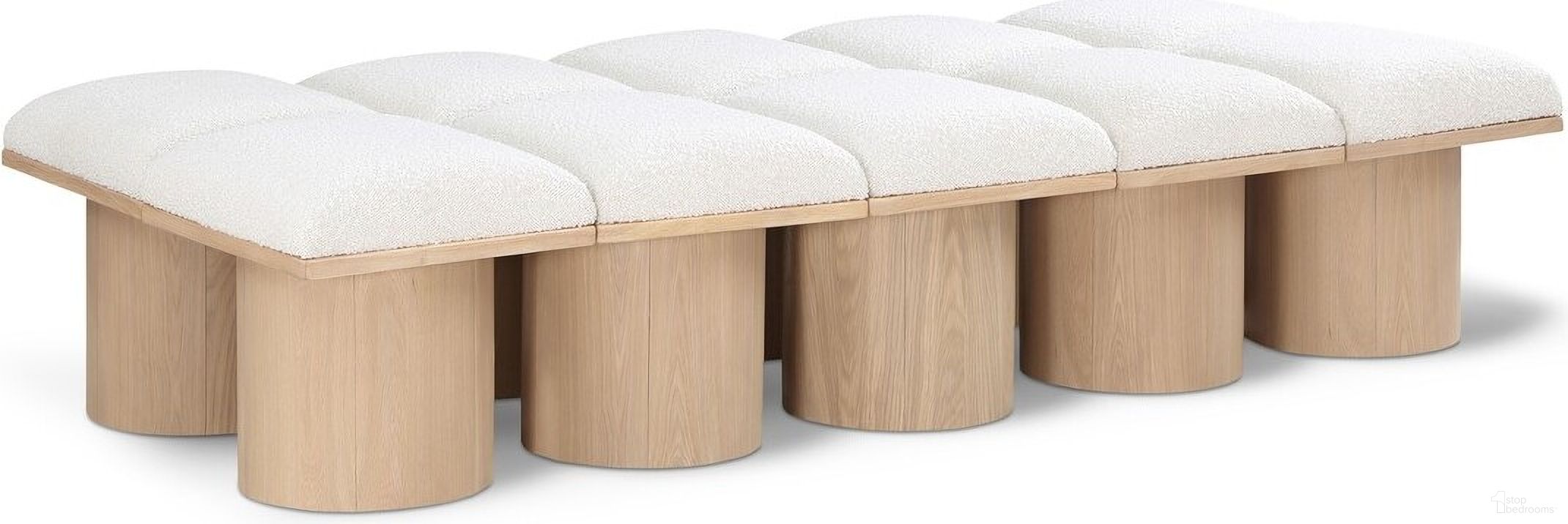 The appearance of Pavilion 77 Inch 10 Piece Boucle Fabric Bench In Cream and Natural designed by Meridian in the modern / contemporary interior design. This natural/cream piece of furniture was selected by 1StopBedrooms from Pavilion Collection to add a touch of cosiness and style into your home. Sku: 465Cream-C;465Cream-C;465Cream-C;465Cream-C;465Cream-C;465Cream-C;465Cream-C;465Cream-C;465Cream-C;465Cream-C. Material: Plywood.