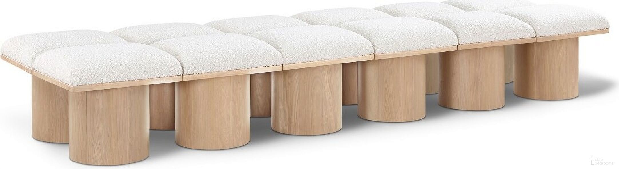 The appearance of Pavilion 108 Inch 12 Piece Boucle Fabric Bench In Cream and Natural designed by Meridian in the modern / contemporary interior design. This natural/cream piece of furniture was selected by 1StopBedrooms from Pavilion Collection to add a touch of cosiness and style into your home. Sku: 465Cream-C;465Cream-C;465Cream-C;465Cream-C;465Cream-C;465Cream-C;465Cream-C;465Cream-C;465Cream-C;465Cream-C;465Cream-C;465Cream-C. Material: Plywood.