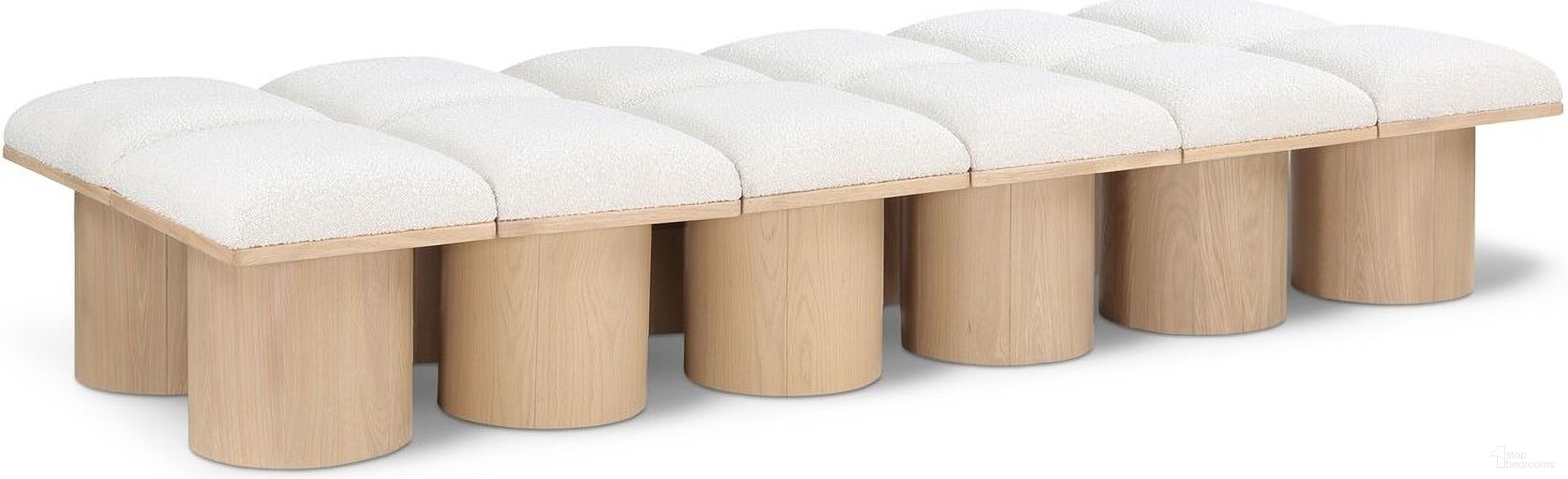 The appearance of Pavilion 93 Inch 12 Piece Boucle Fabric Bench In Cream and Natural designed by Meridian in the modern / contemporary interior design. This natural/cream piece of furniture was selected by 1StopBedrooms from Pavilion Collection to add a touch of cosiness and style into your home. Sku: 465Cream-C;465Cream-C;465Cream-C;465Cream-C;465Cream-C;465Cream-C;465Cream-C;465Cream-C;465Cream-C;465Cream-C;465Cream-C;465Cream-C. Material: Plywood.