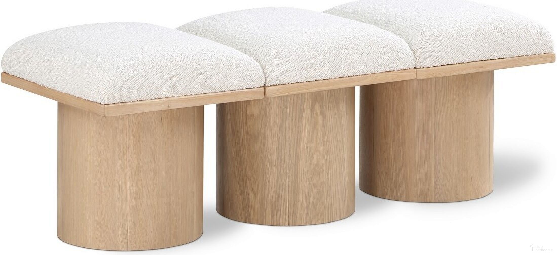 The appearance of Pavilion 46 Inch 3 Piece Boucle Fabric Bench In Cream and Natural designed by Meridian in the modern / contemporary interior design. This natural/cream piece of furniture was selected by 1StopBedrooms from Pavilion Collection to add a touch of cosiness and style into your home. Sku: 465Cream-C;465Cream-C;465Cream-C. Material: Plywood.