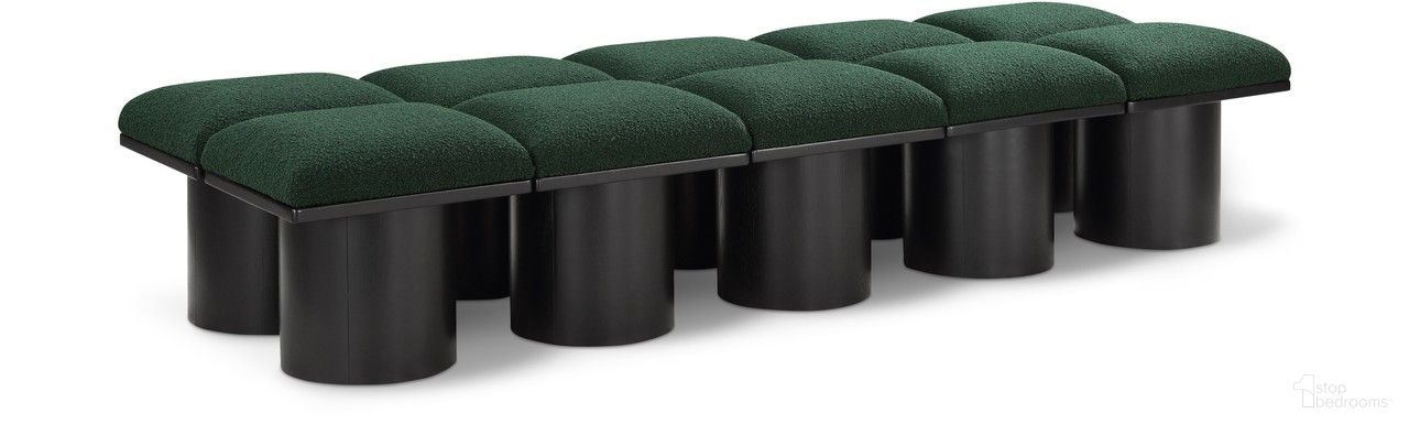The appearance of Pavilion 90 Inch 10 Piece Boucle Fabric Bench In Green and Black designed by Meridian in the modern / contemporary interior design. This green piece of furniture was selected by 1StopBedrooms from Pavilion Collection to add a touch of cosiness and style into your home. Sku: 466Green-C;466Green-C;466Green-C;466Green-C;466Green-C;466Green-C;466Green-C;466Green-C;466Green-C;466Green-C. Material: Plywood.