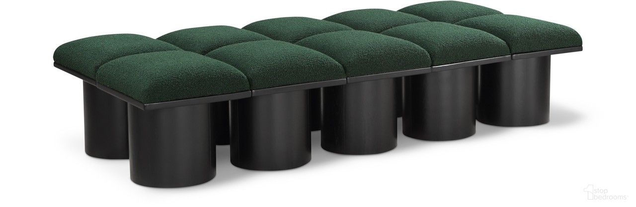 The appearance of Pavilion 77 Inch 10 Piece Boucle Fabric Bench In Green and Black designed by Meridian in the modern / contemporary interior design. This green piece of furniture was selected by 1StopBedrooms from Pavilion Collection to add a touch of cosiness and style into your home. Sku: 466Green-C;466Green-C;466Green-C;466Green-C;466Green-C;466Green-C;466Green-C;466Green-C;466Green-C;466Green-C. Material: Plywood.