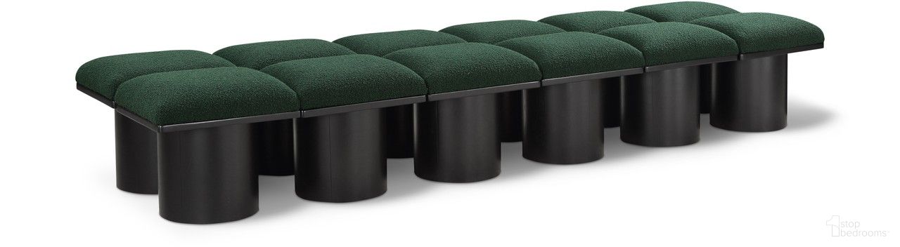 The appearance of Pavilion 108 Inch 12 Piece Boucle Fabric Bench In Green and Black designed by Meridian in the modern / contemporary interior design. This green piece of furniture was selected by 1StopBedrooms from Pavilion Collection to add a touch of cosiness and style into your home. Sku: 466Green-C;466Green-C;466Green-C;466Green-C;466Green-C;466Green-C;466Green-C;466Green-C;466Green-C;466Green-C;466Green-C;466Green-C. Material: Plywood.